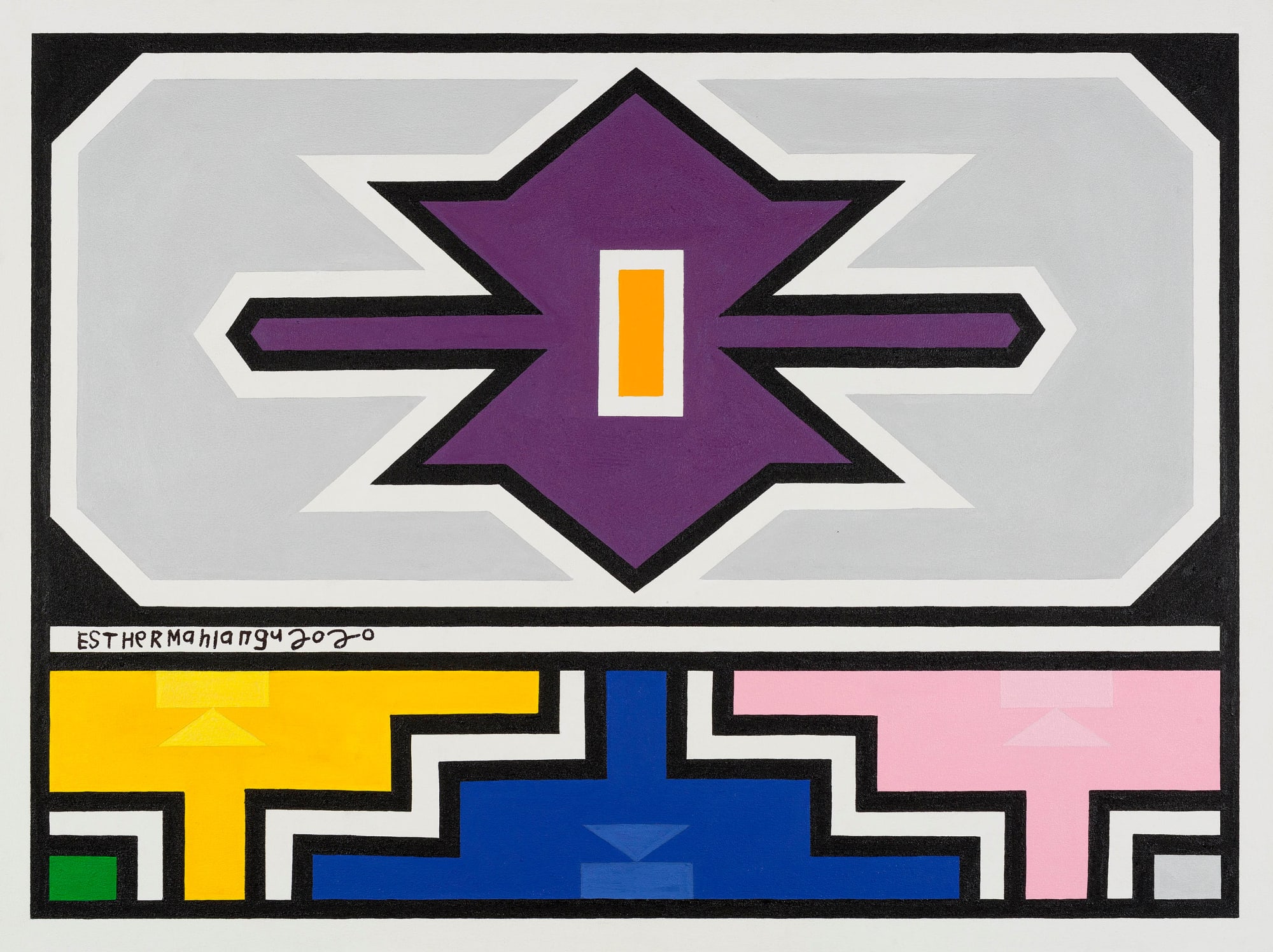 Dr. Esther Mahlangu, Ndebele Abstract , 2020