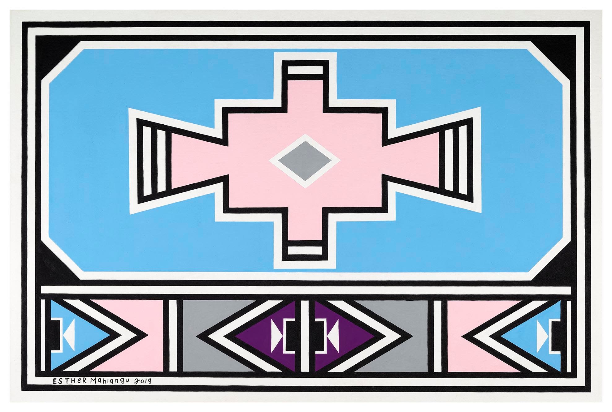 Dr. Esther Mahlangu, Ndebele Abstract , 2020