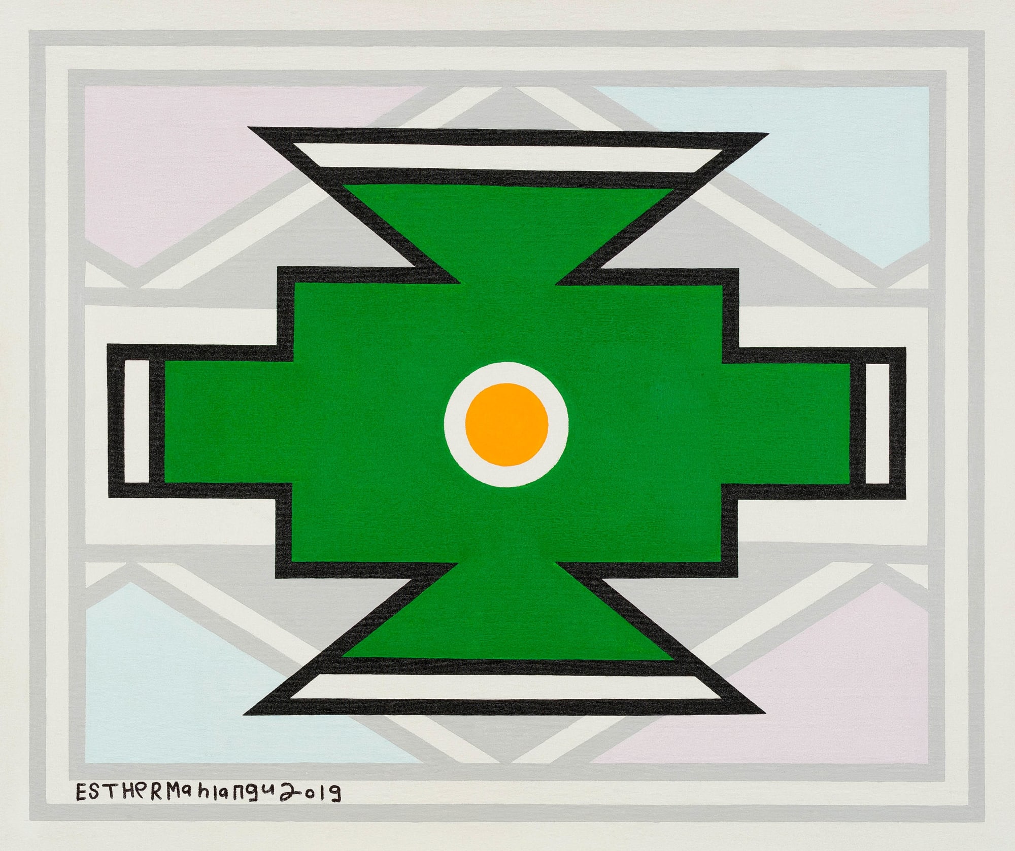 Dr. Esther Mahlangu, Ndebele Abstract , 2019