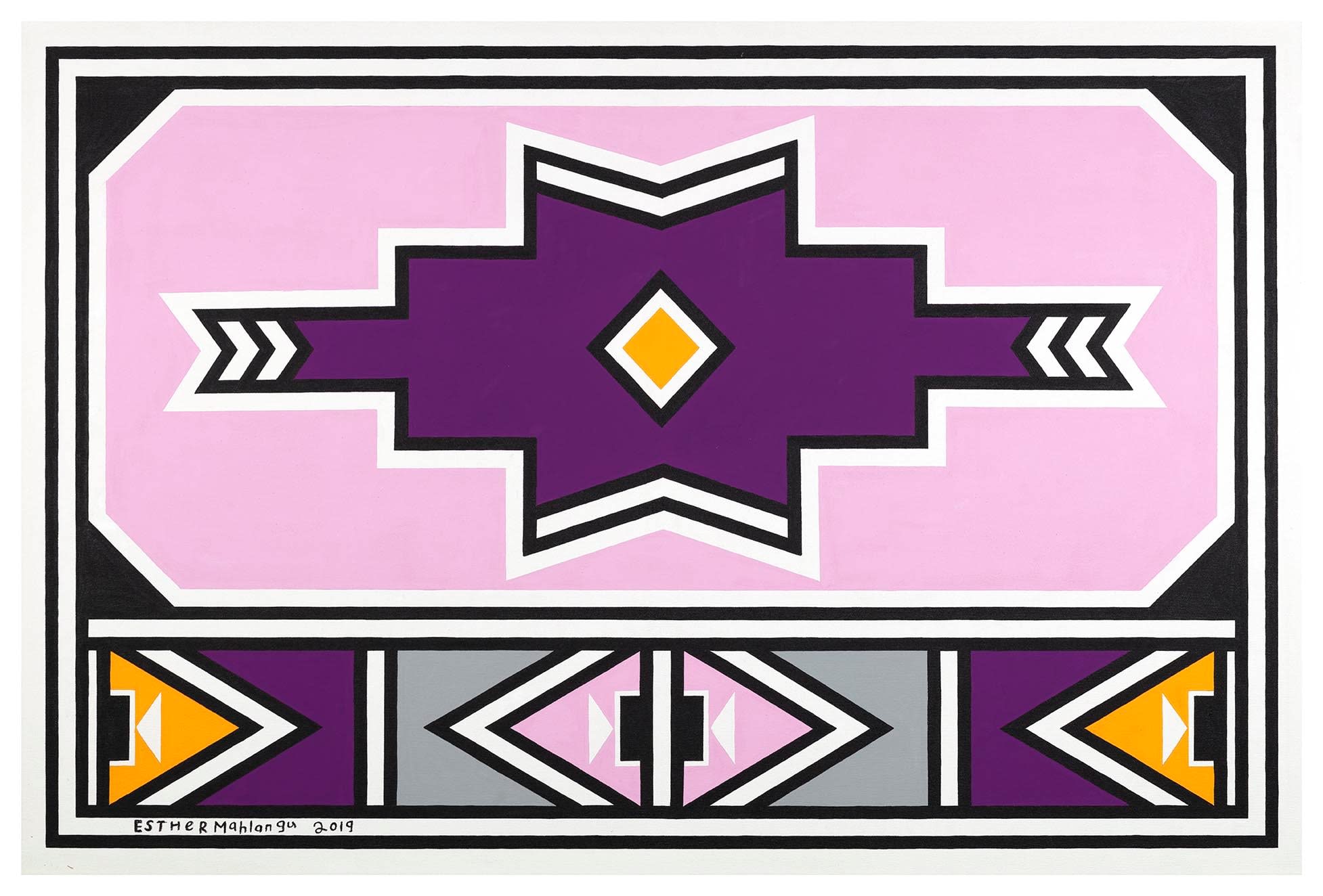 Dr. Esther Mahlangu, Ndebele Abstract , 2020