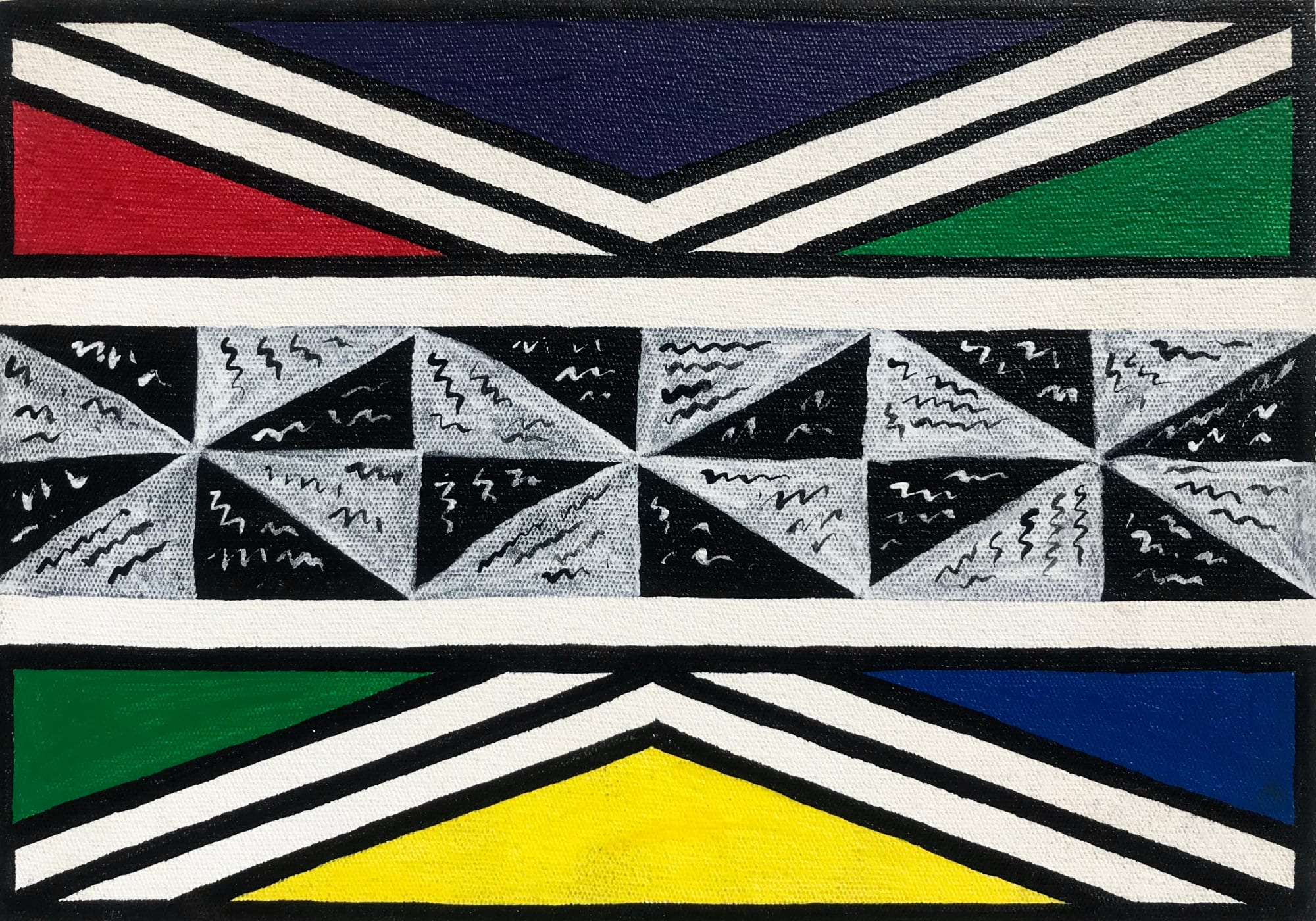 Dr. Esther Mahlangu, Ndebele Abstract , 2019