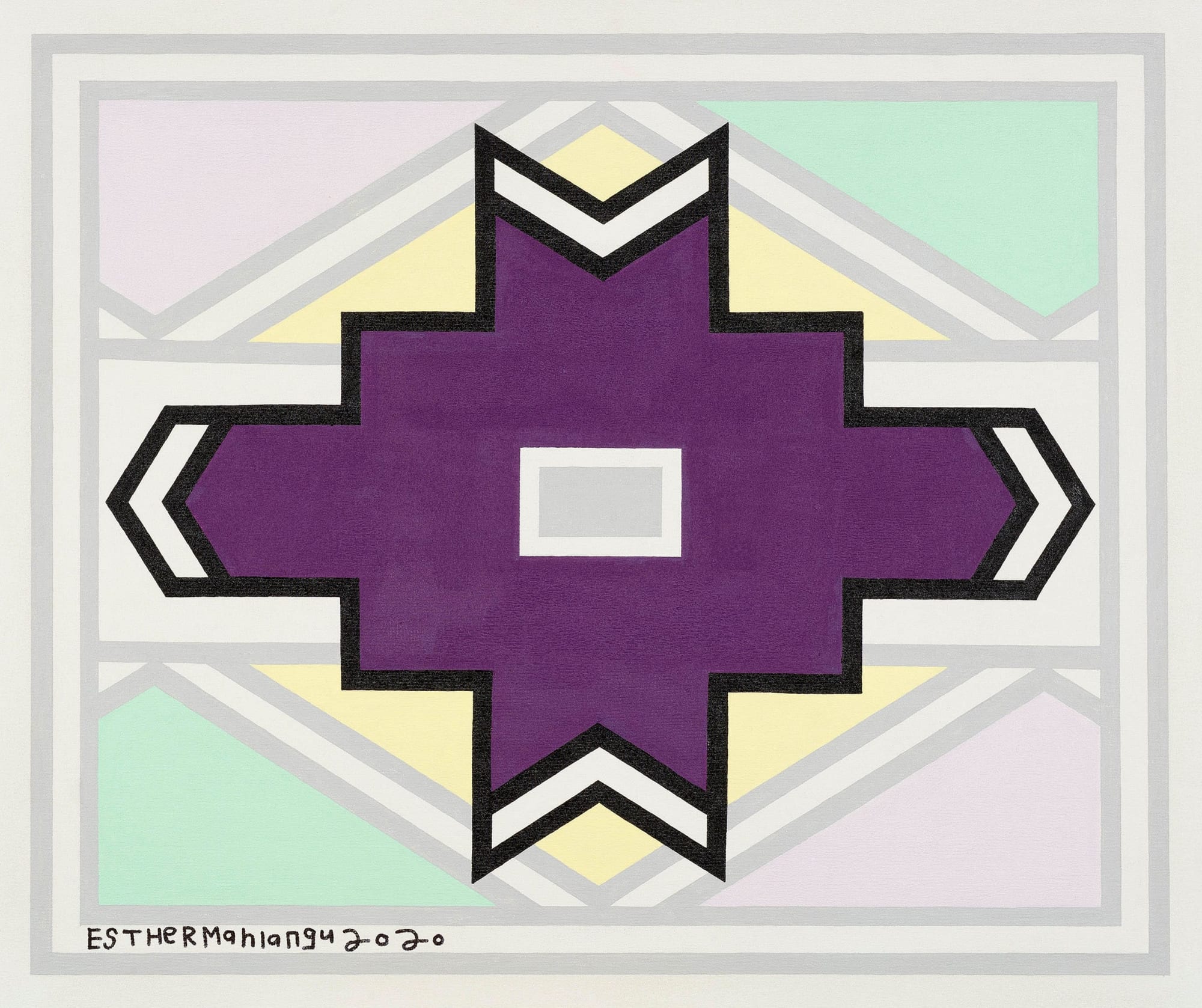 Dr. Esther Mahlangu, Ndebele Abstract , 2020