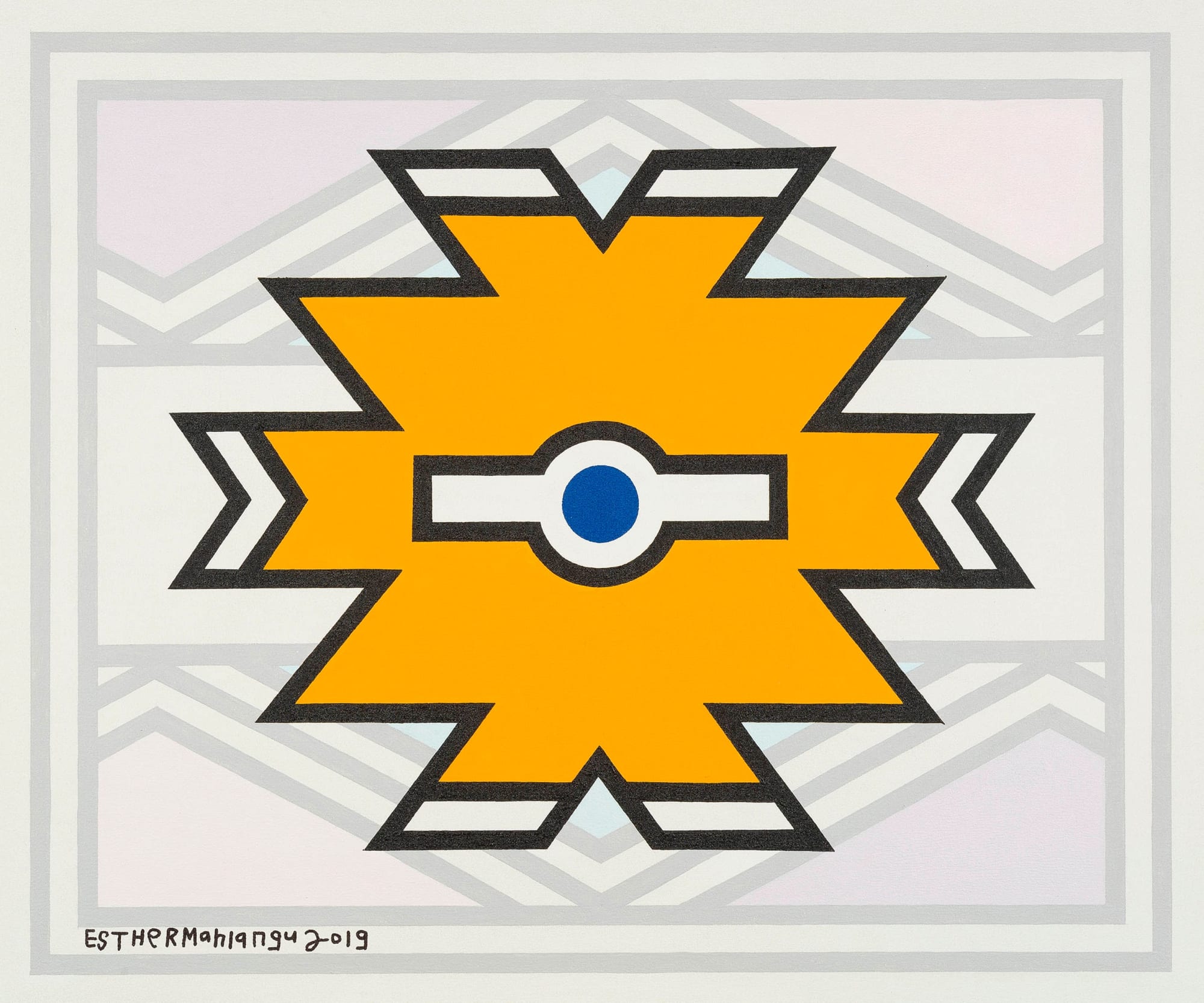 Dr. Esther Mahlangu, Ndebele Abstract, 2019