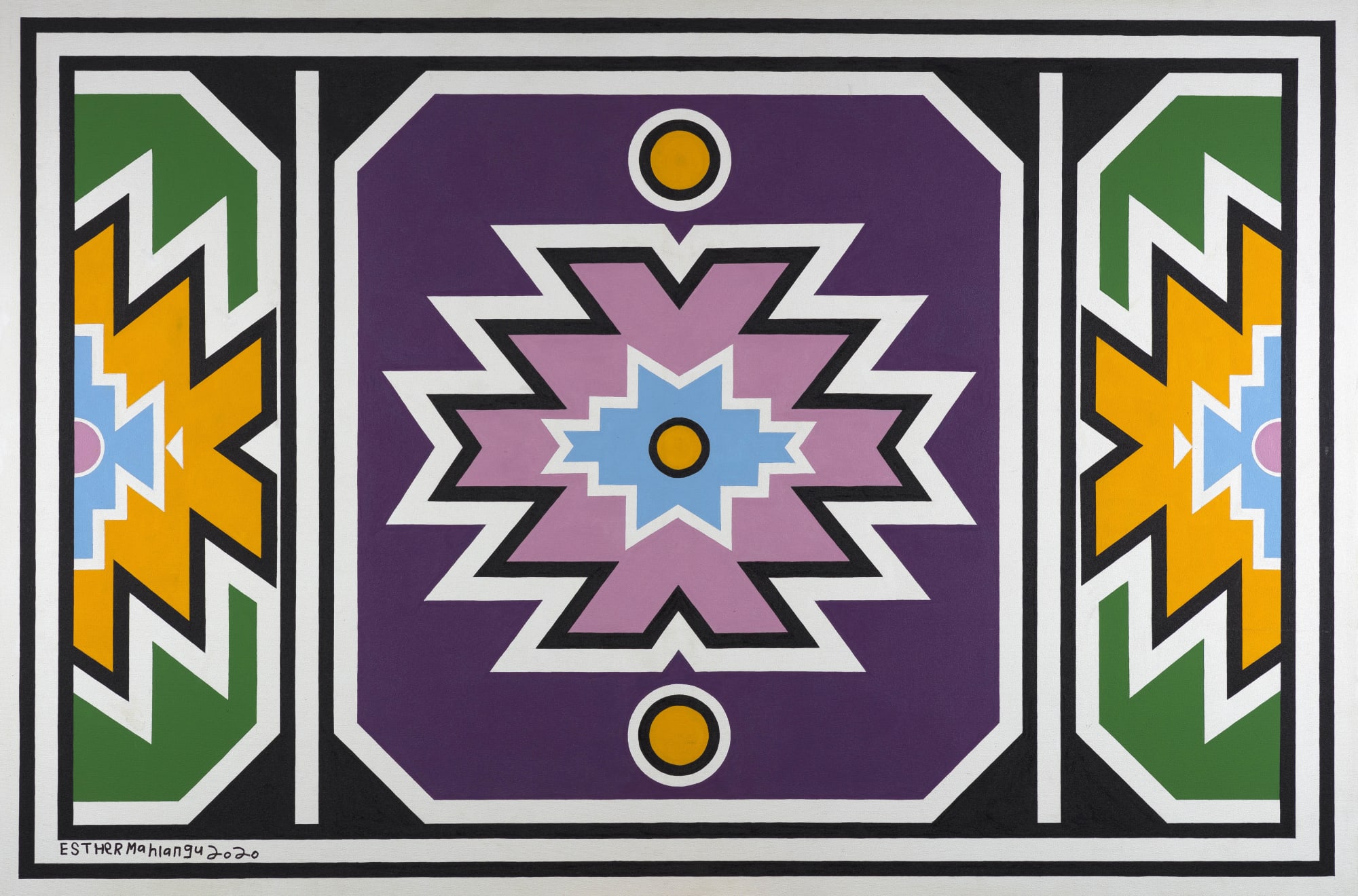 Dr. Esther Mahlangu, Ndebele Abstract , 2020