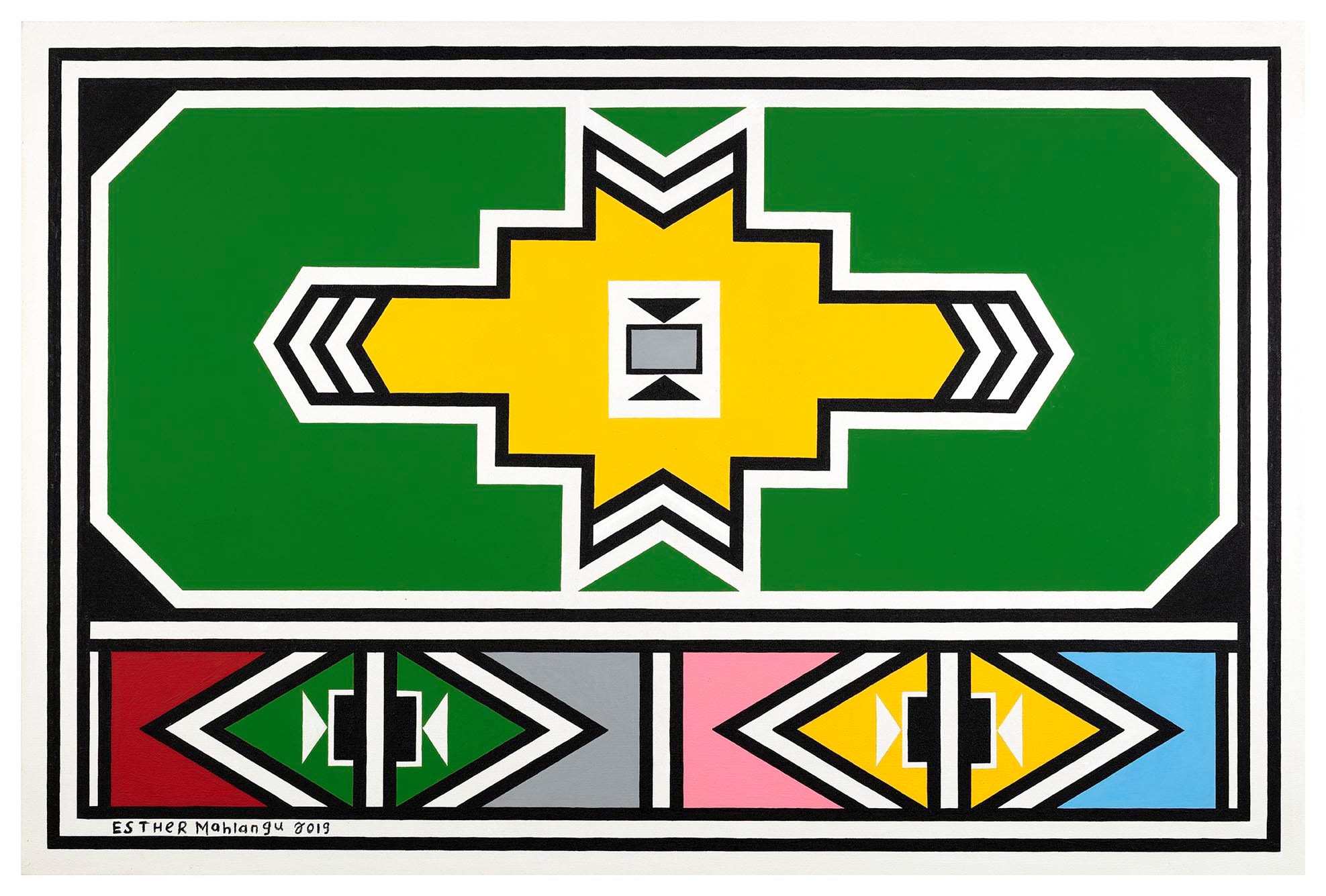 Dr Esther Mahlangu, Ndebele Abstract , 2020