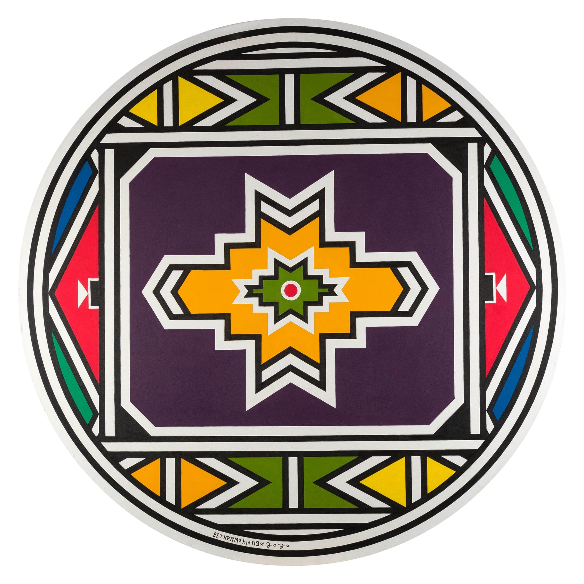 Dr. Esther Mahlangu, Ndebele Abstract , 2019