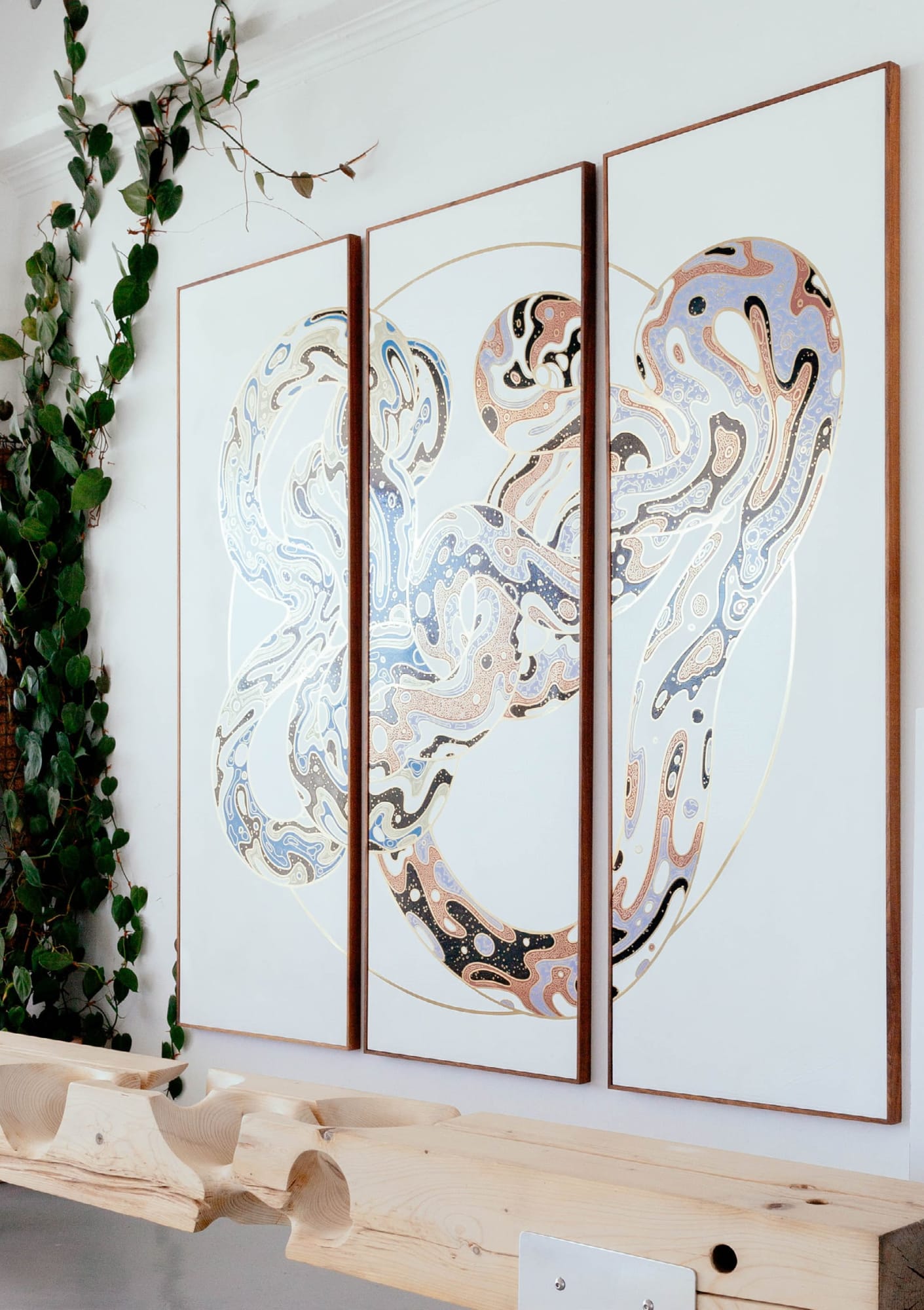 Driaan Claassen, Binding opposites: Triptych, 2022