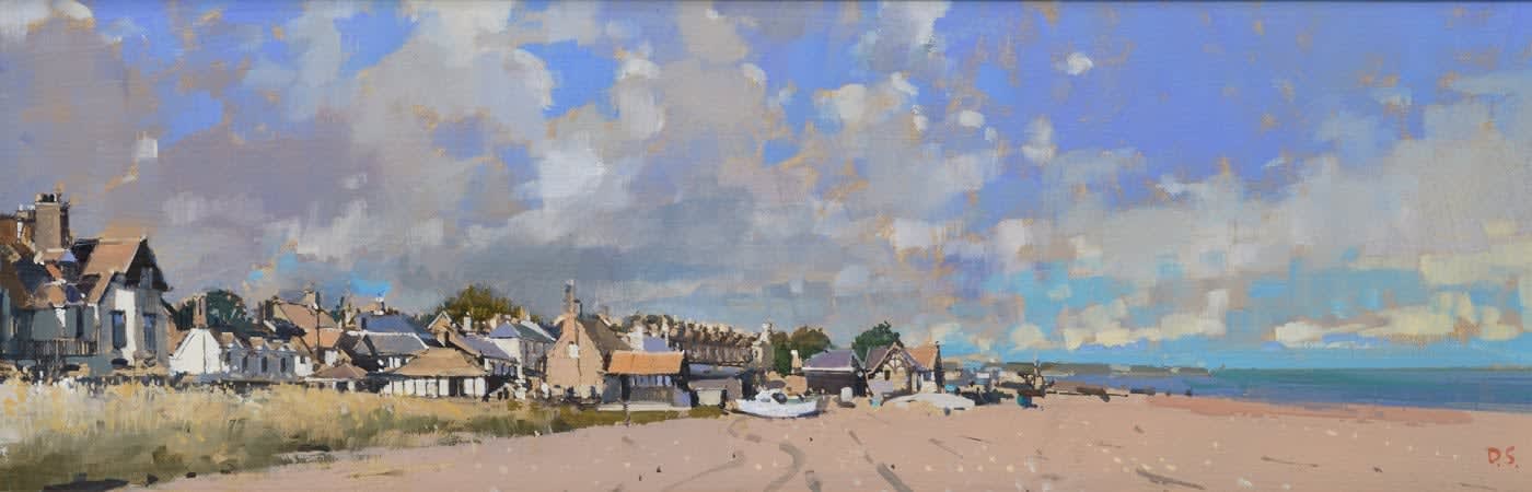 David Sawyer RBA, Along the Beach at Aldeburgh