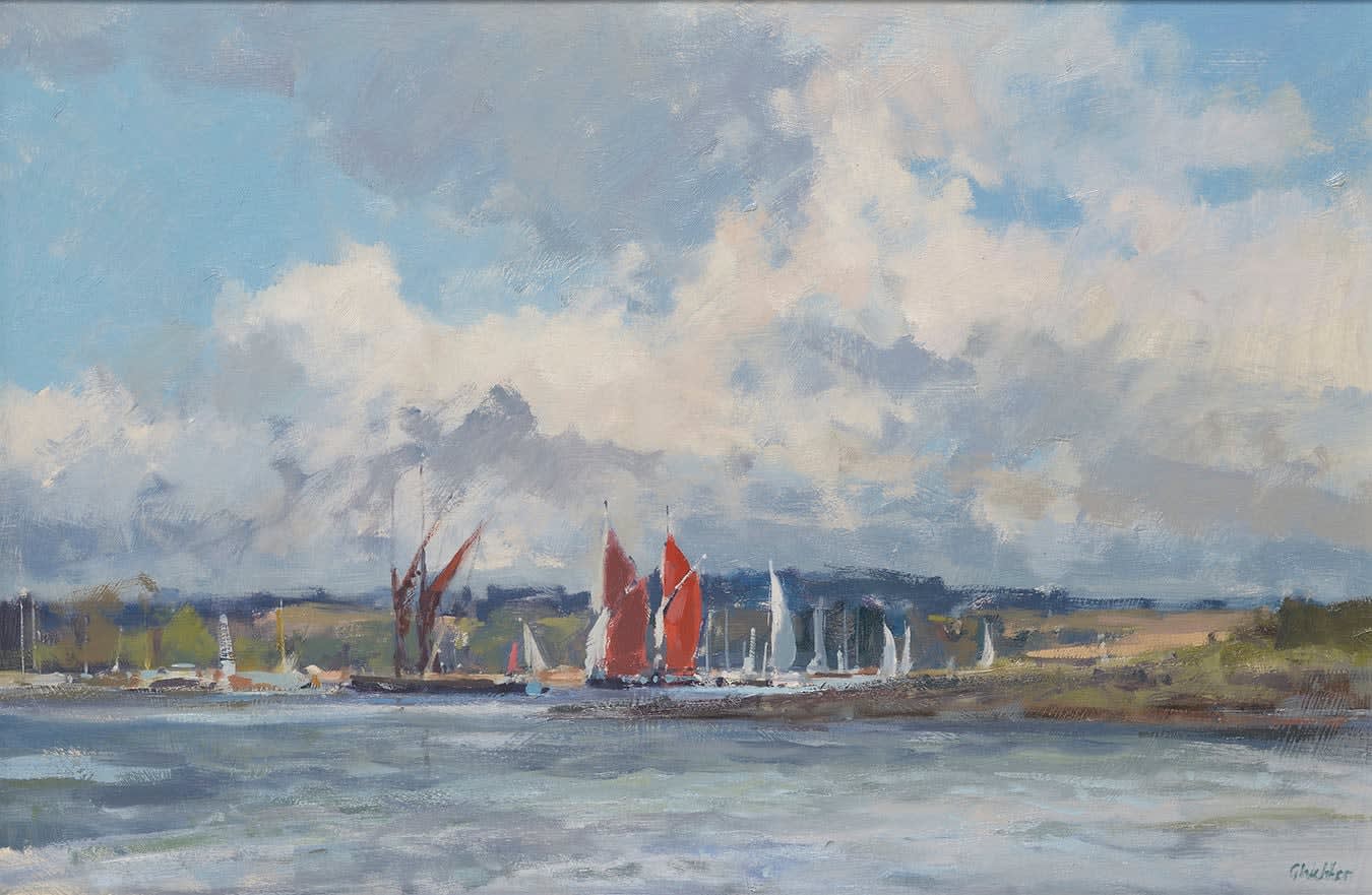 Graham Webber ROI IEA, Thames Barges on the Orwell