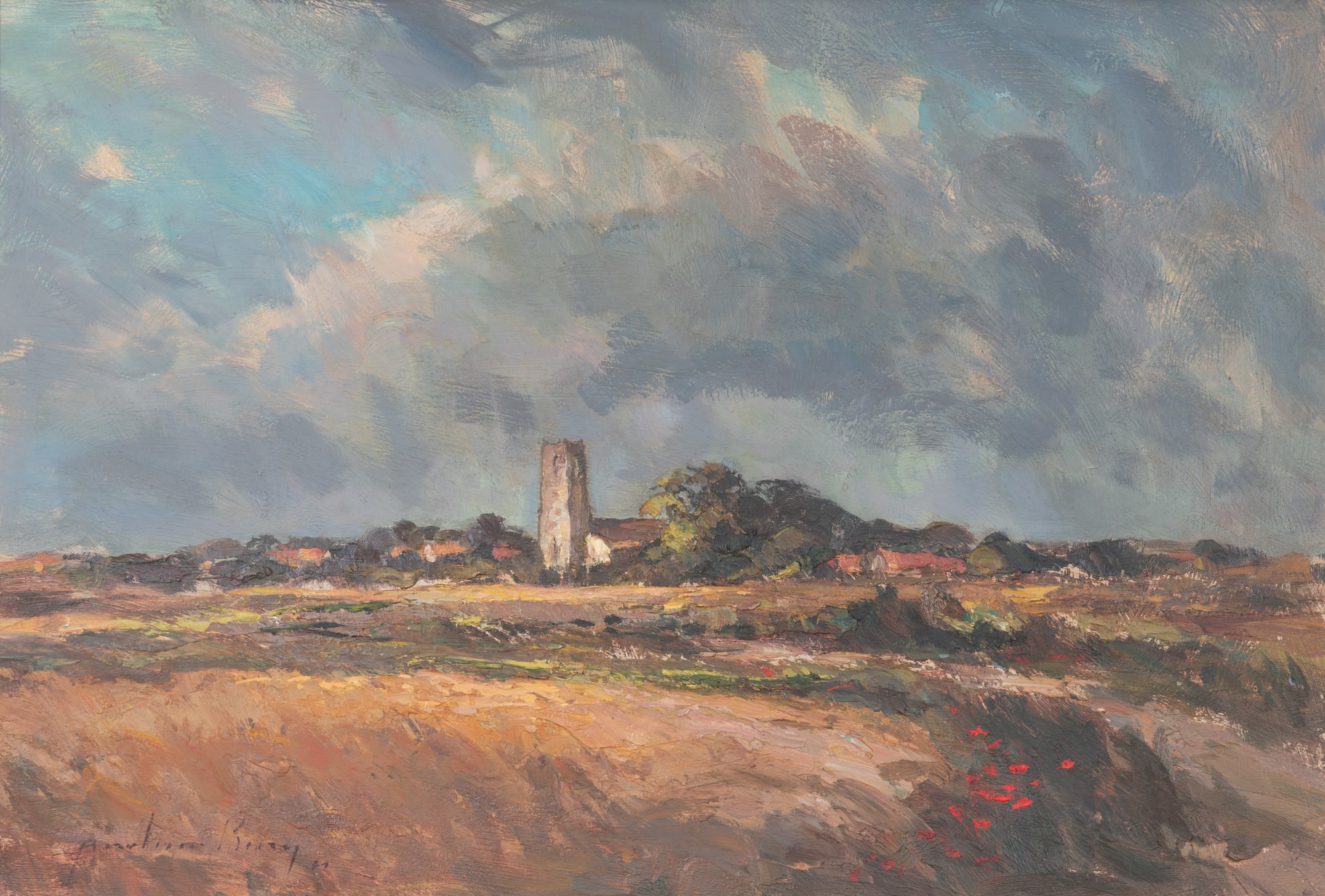 Andrew King ROI NS EAGMA IEA, Across the Cornfields, Brisley, Norfolk '87