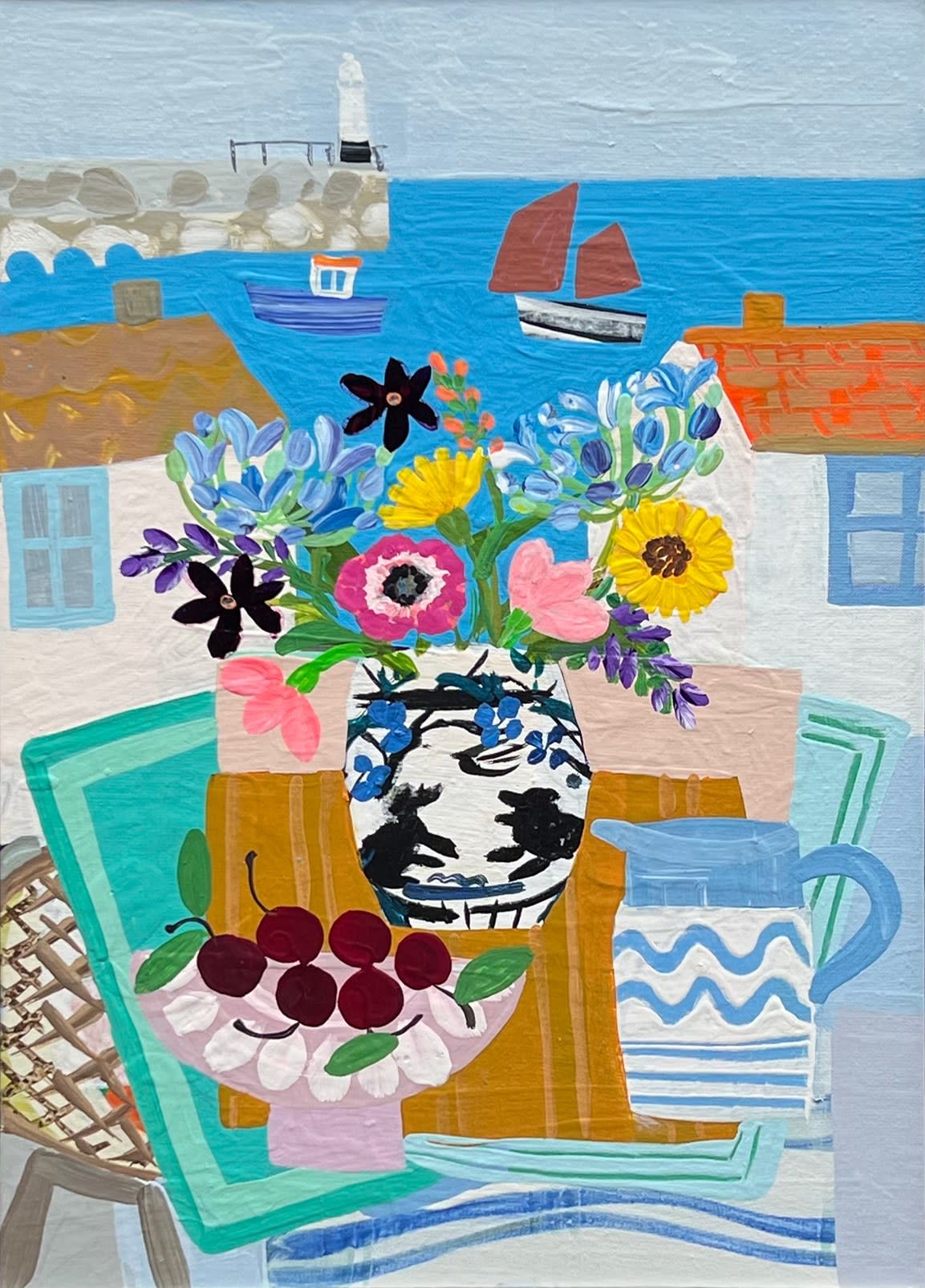Emma Williams, Garden Flowers and Cherries, St Ives