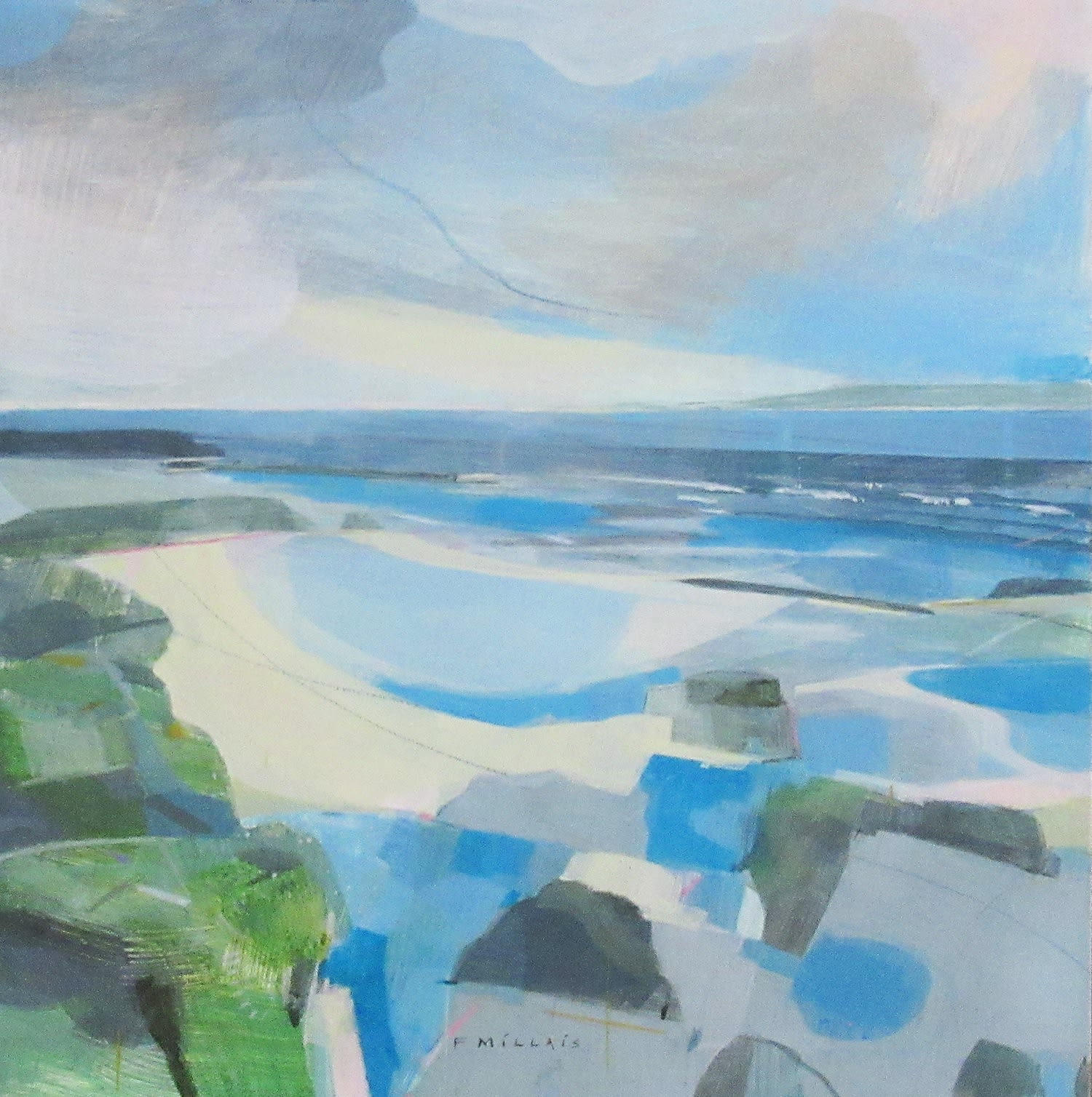 Fiona Millais, Rock Pools and Pink Sand