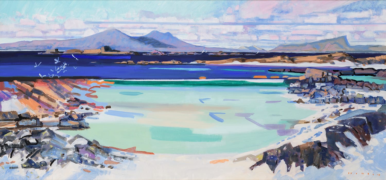 Mike Healey, Looking Westwards from Ardnamurchan, Low Tide (Isles of Rhum, Skye and Eigg)