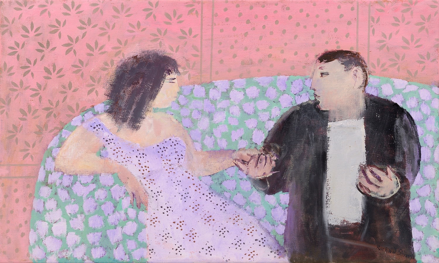 Richard Sorrell RWS RBA NEAC, Two People on a Sofa