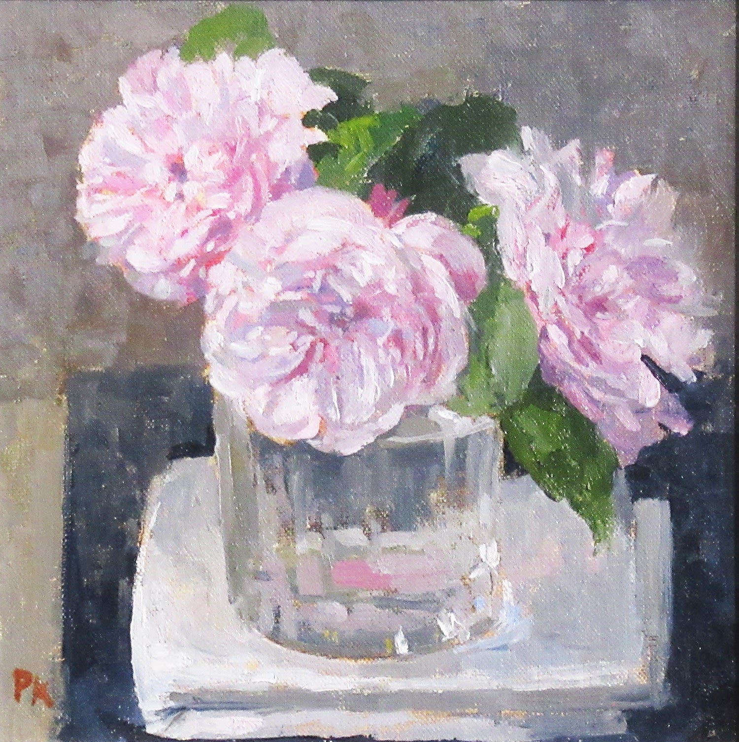 Pamela Kay ARCA RWS RBA NEAC, Three Roses in a Glass