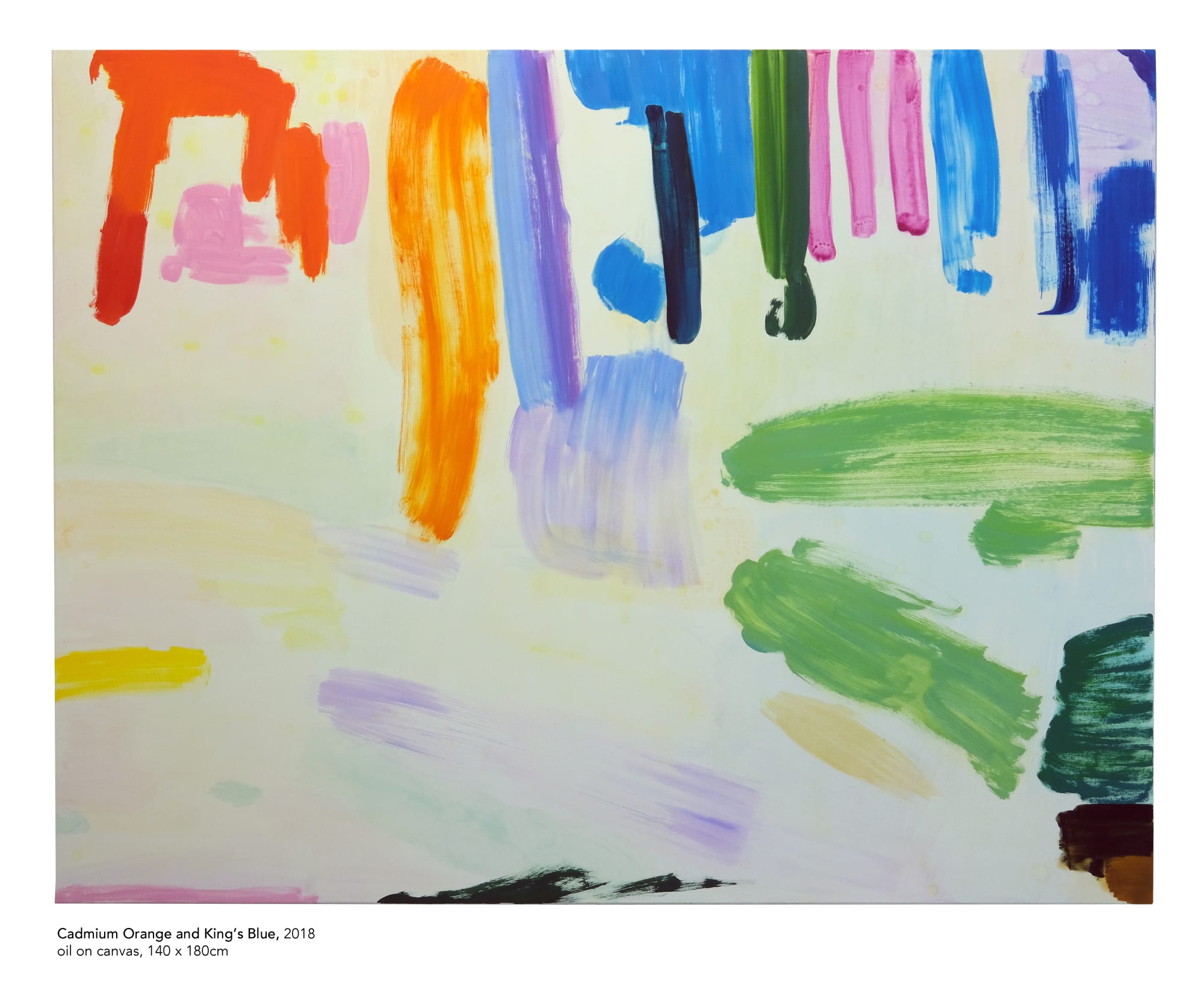 Tim Braden, cadmium orange and kings blue, 2018