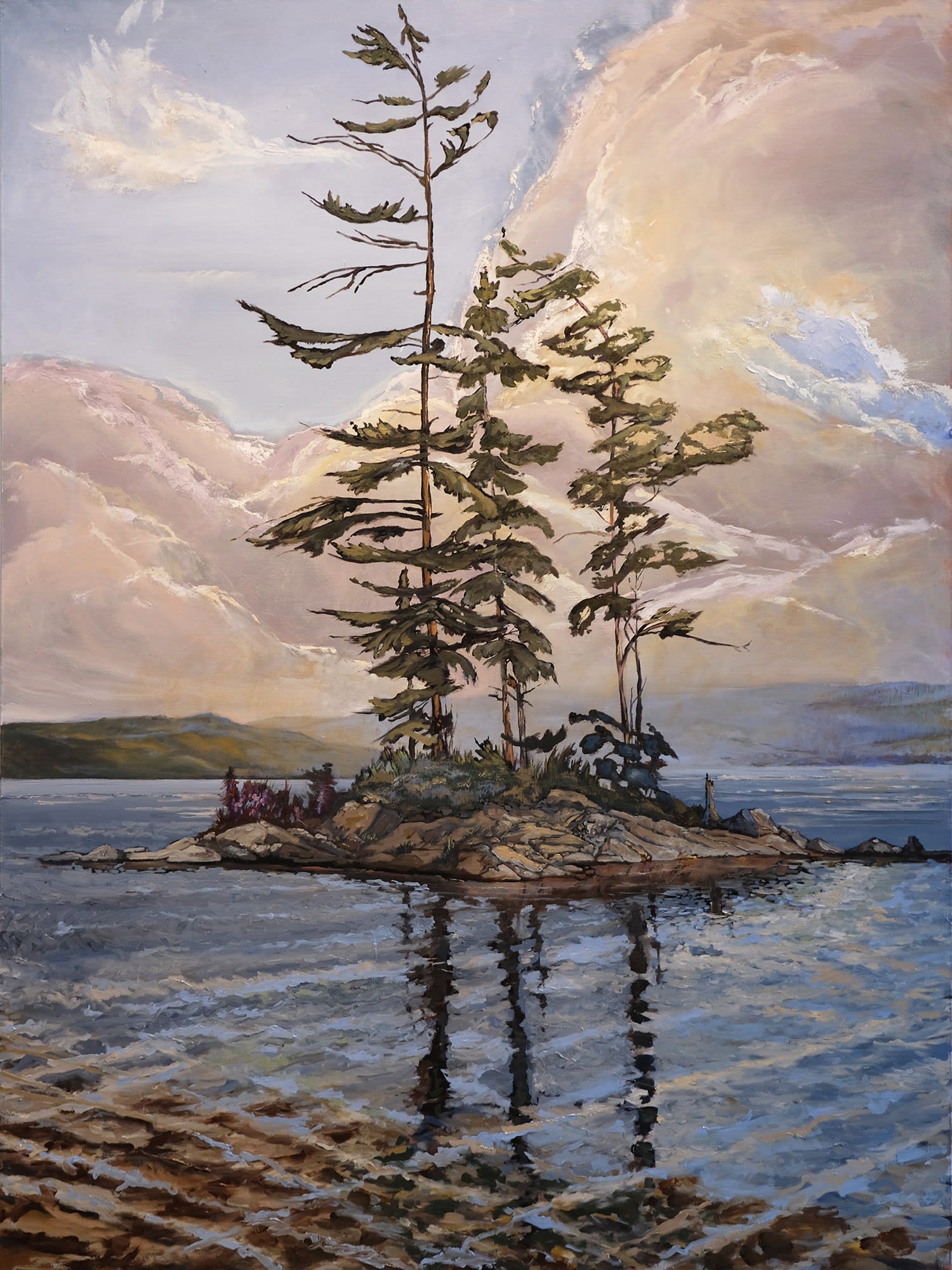 Chuck Beamish, Smoke and Clouds, Cedar Lake, 2024