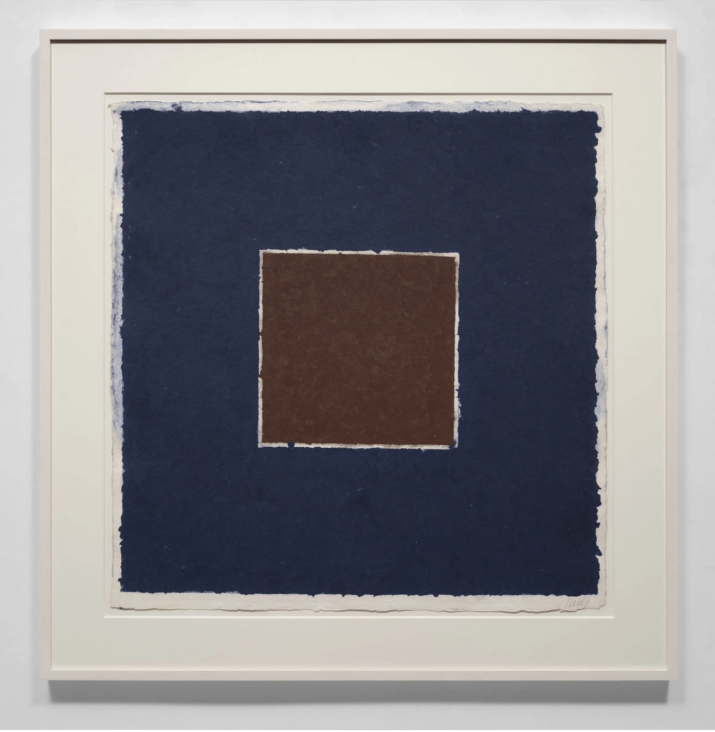 Ellsworth Kelly, Colored Paper Image XX (Brown Square with Blue), 1976