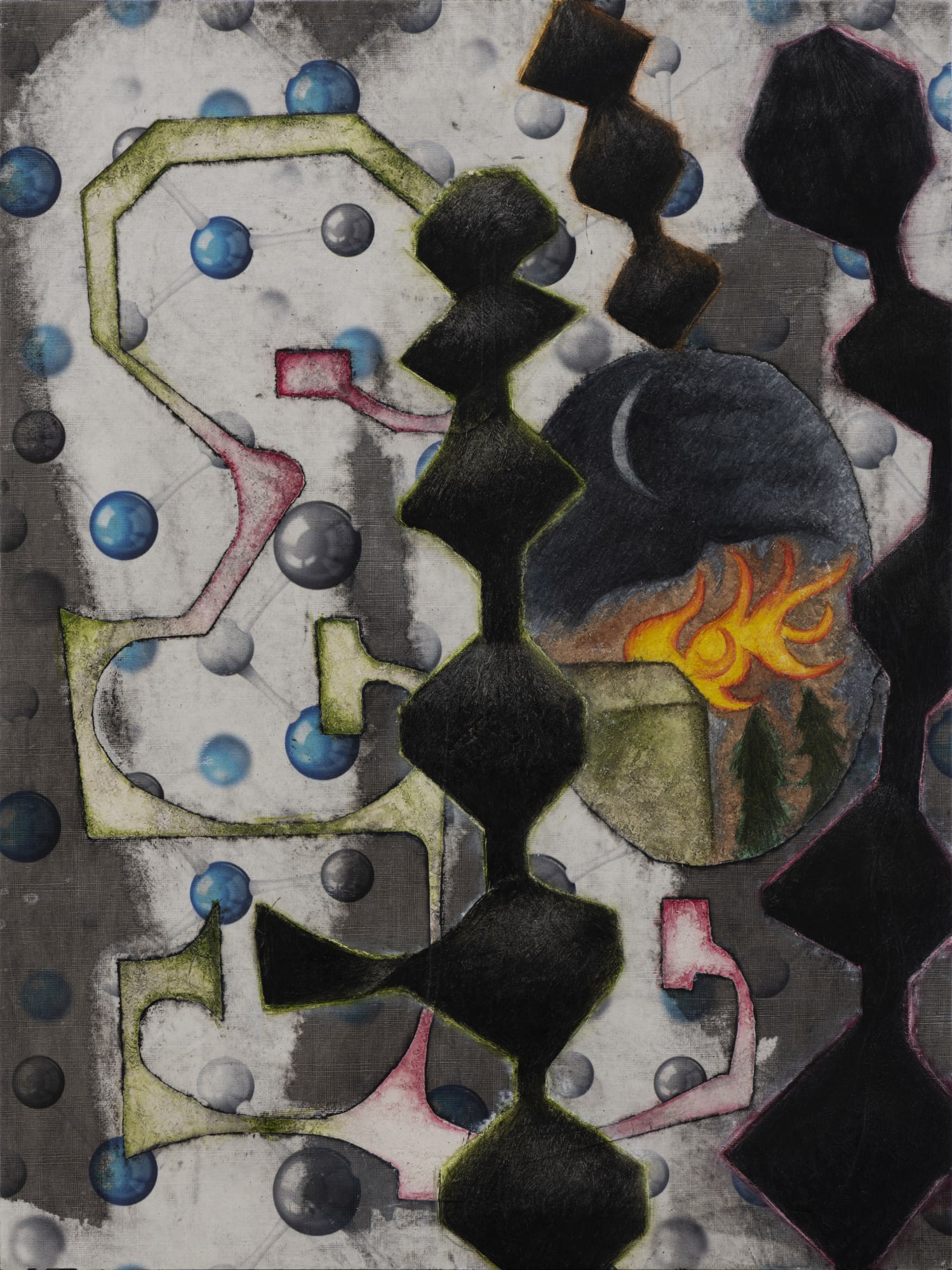 Atul Dodiya, Dark Night, 2018