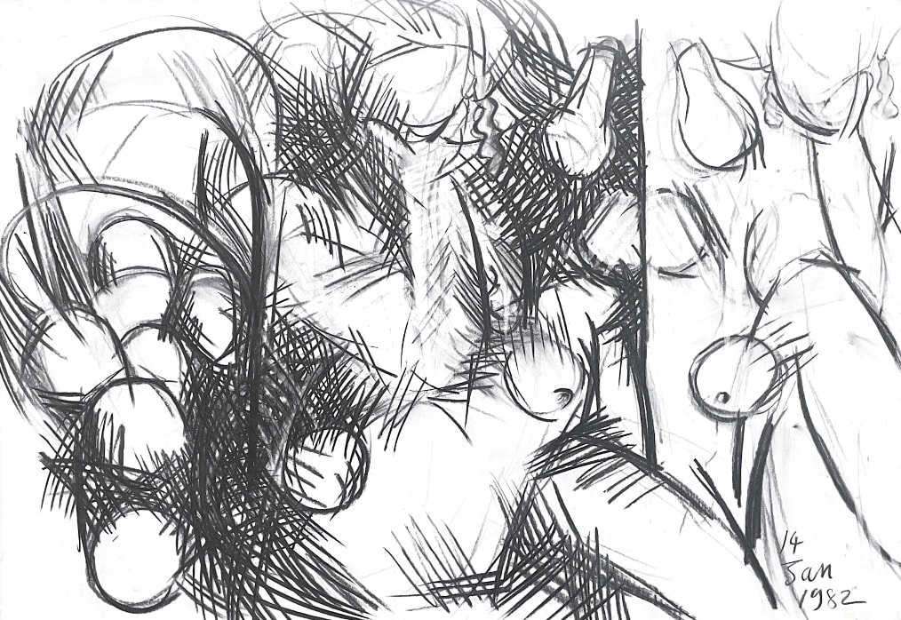 Malcolm Le Grice, 'After Manet' Charcoal II, 1982