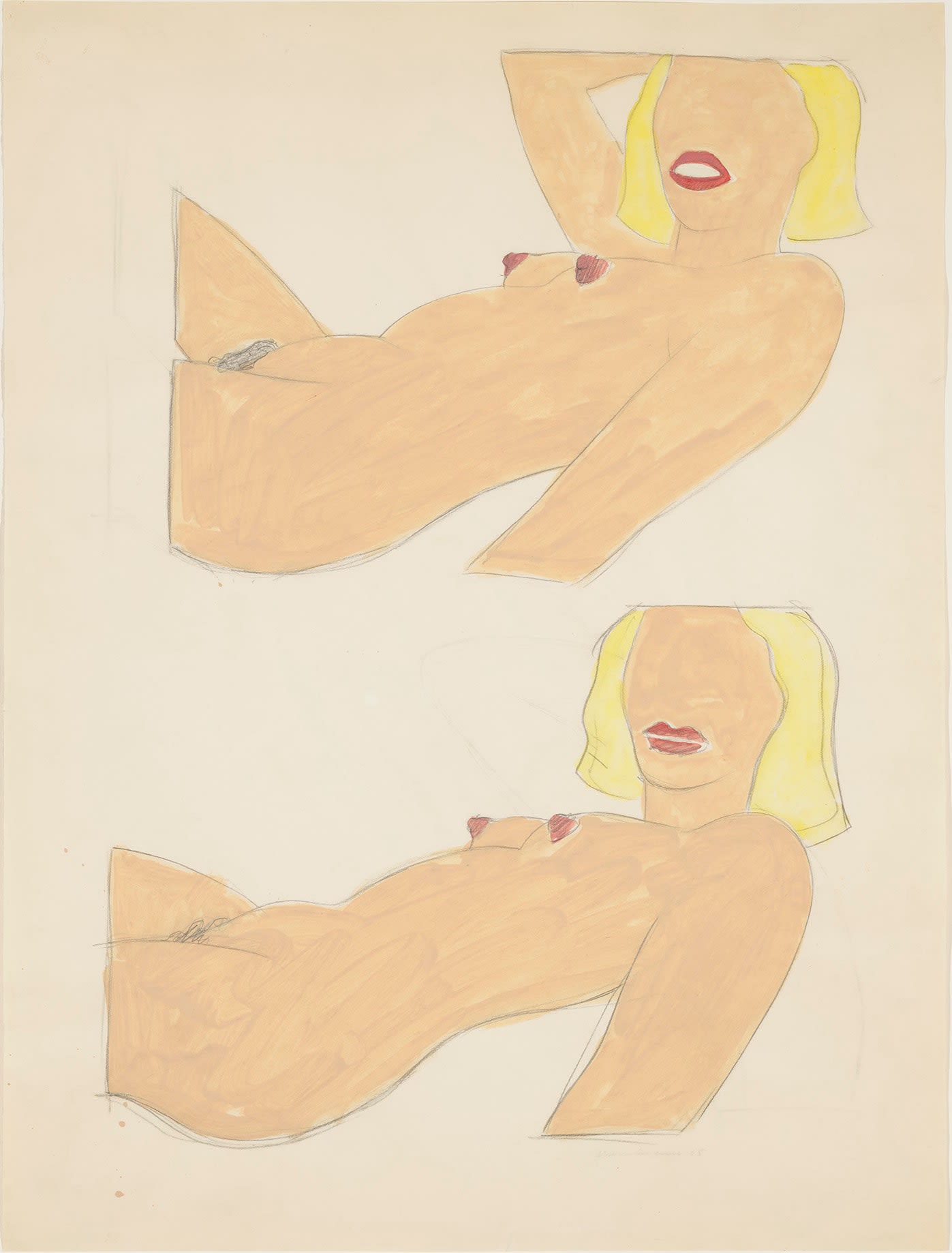Tom Wesselmann, Double Study for Great American Nude #62, 1965