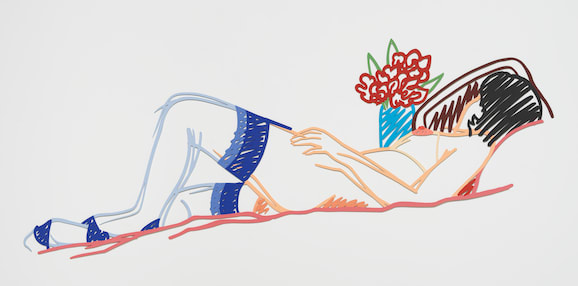 Tom Wesselmann, Nude with Bouquet and Stockings (AP), 1985