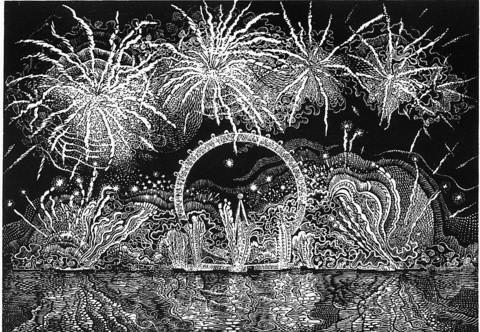 John Bryce RE, Fireworks on Thames