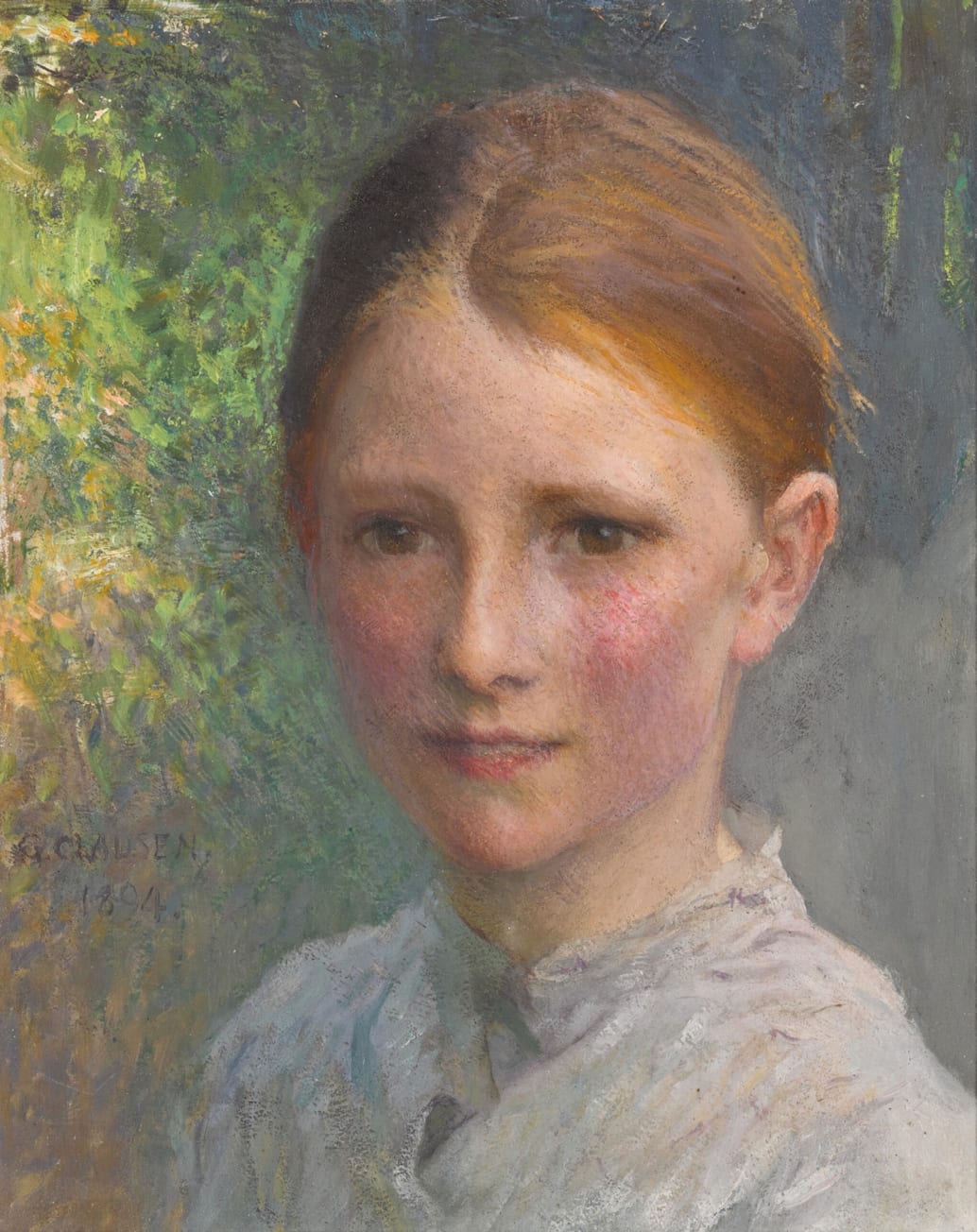 Sir George Clausen, Head of a Girl (Emmy Wright), 1894