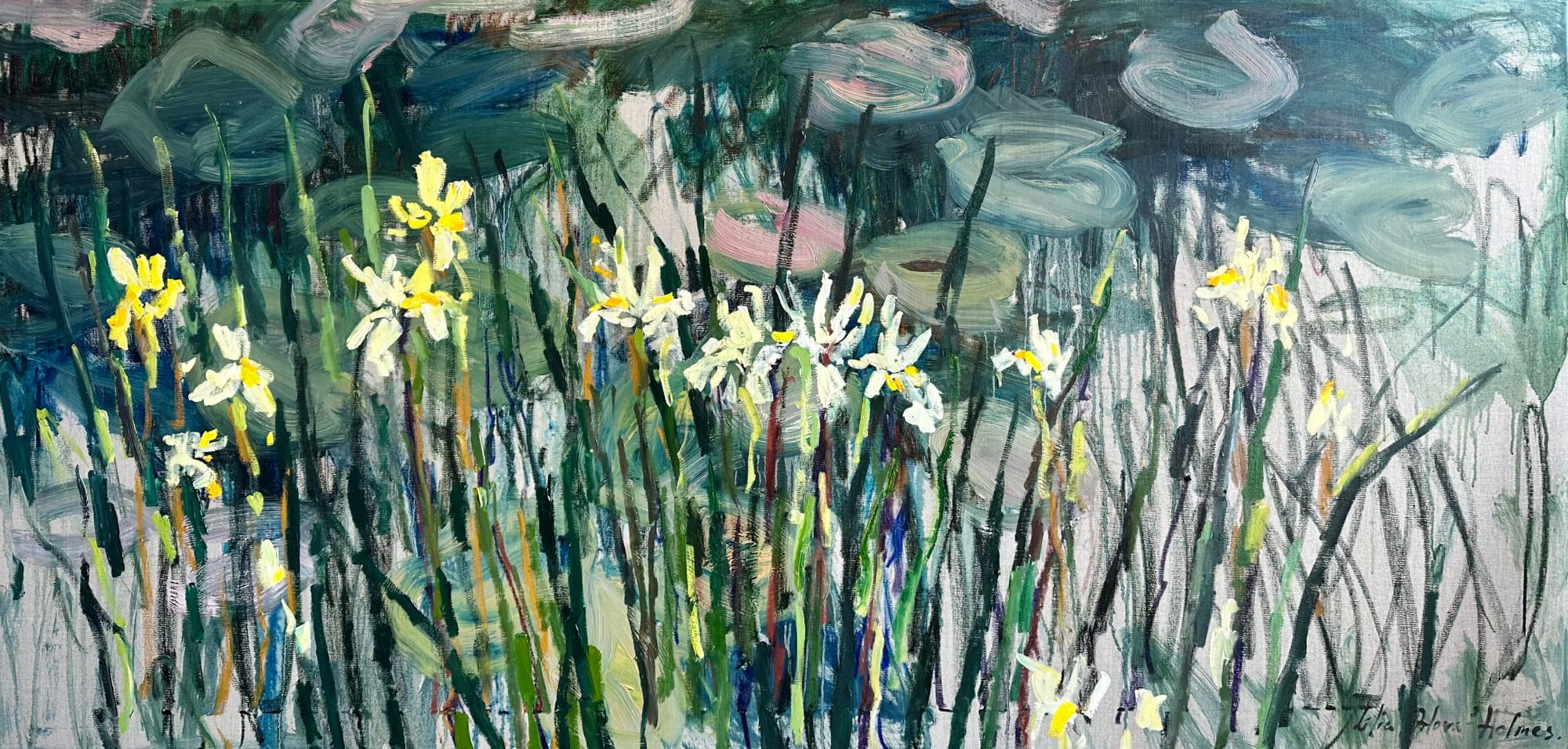 Lilia Orlova-Holmes, IRISES BY THE POND, 2023