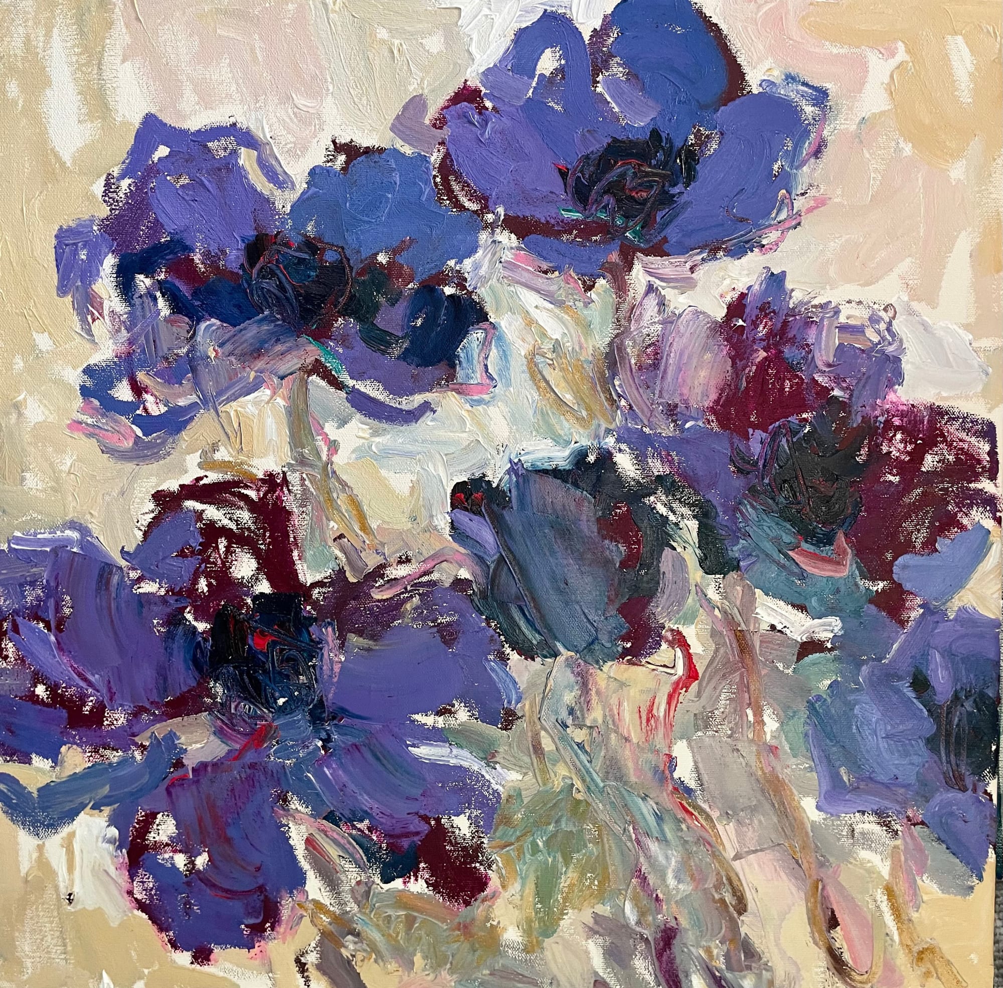 Lilia Orlova-Holmes, PURPLE ANEMONES, 2022