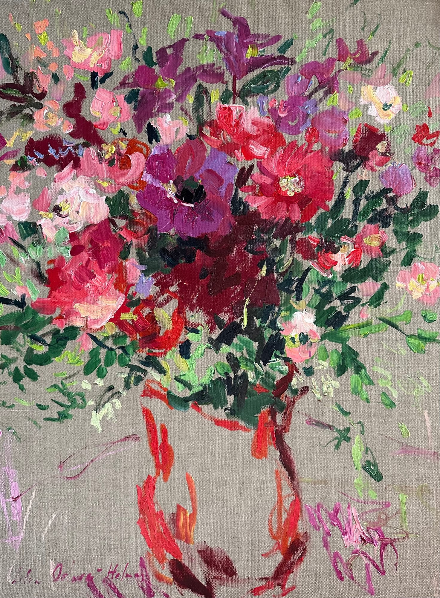 Lilia Orlova-Holmes, BRIGHT FLOWERS, 2023