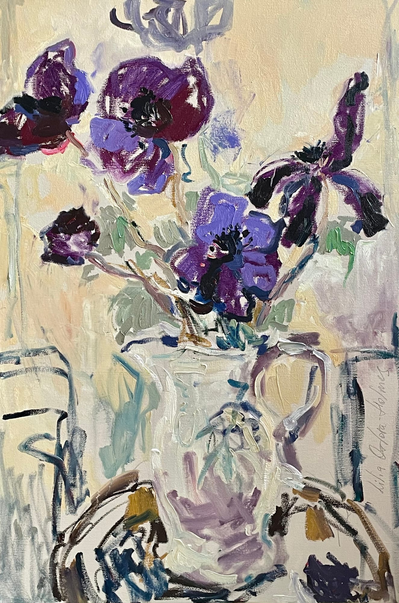 Lilia Orlova-Holmes, STILL LIFE WITH ANEMONES, 2022