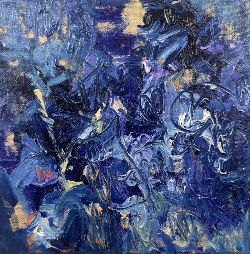 Lilia Orlova-Holmes, BLUE FLOWERS, 2024