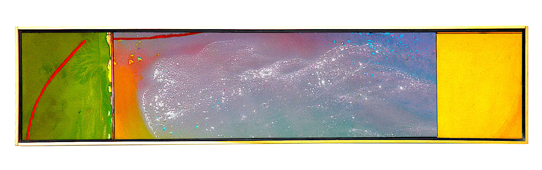 Carl E. Hazlewood Venus Birth Mammy Wata, 1997 Acrylic Polymer Emulsion on Canvas 10 x 44 x 1 inches 25.4 x 111.8 x 2.5 cms