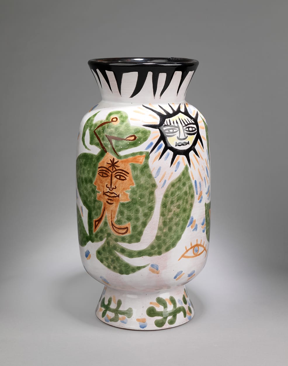 Jean Lurçat, Vase - White - Eyes of Nature, c. 1955