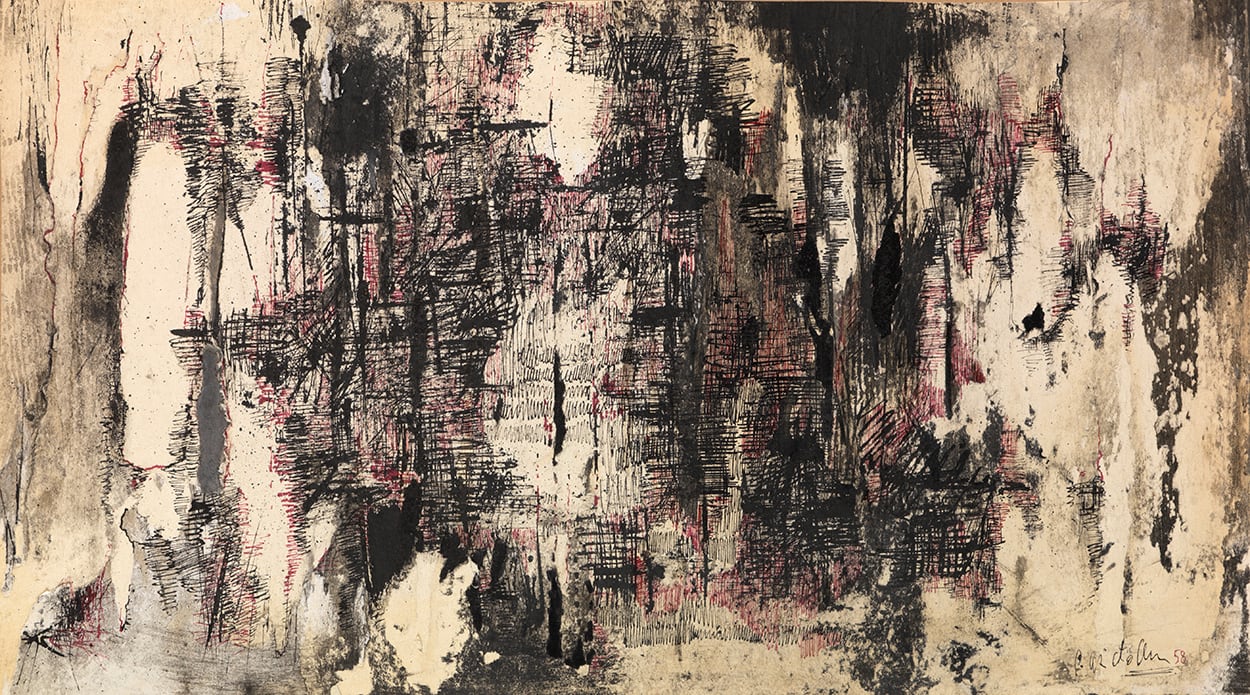 Reinhold Koehler, Décollage 1958, 1958