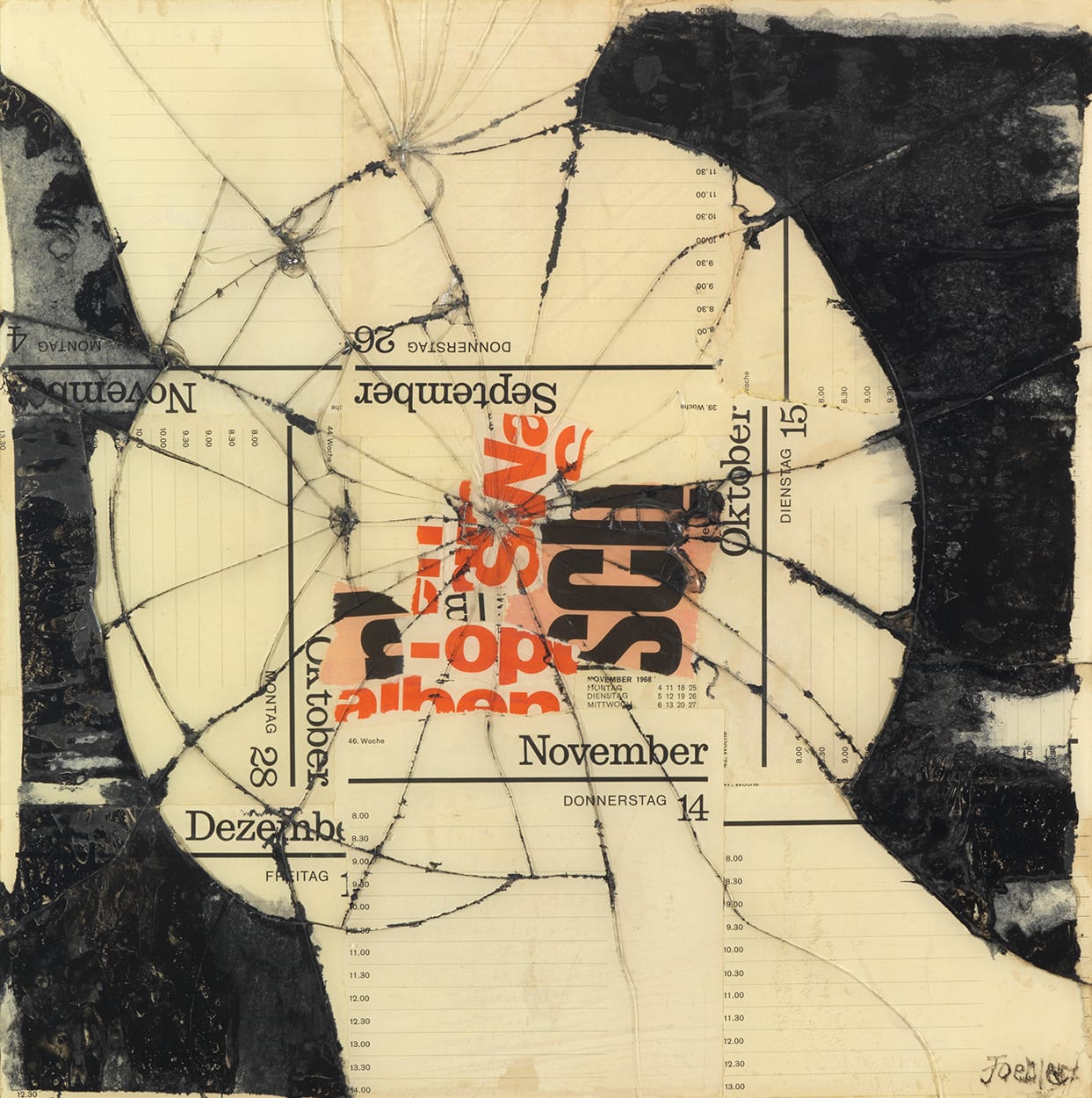 Reinhold Koehler, Figur SCH, Contre-Collage, 1968