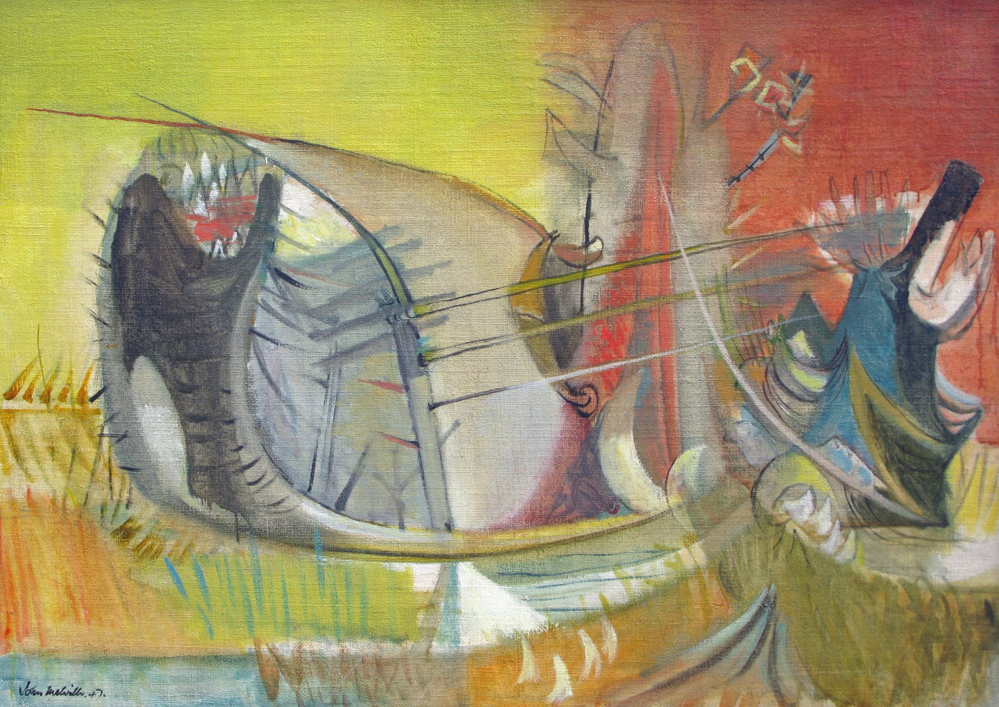 John Melville, Surrealist Landscape, 1947