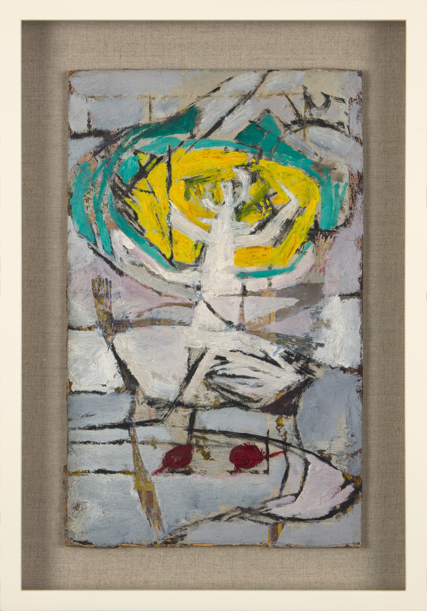 Albert Irvin OBE RA, Untitled (White Bird), c. 1952