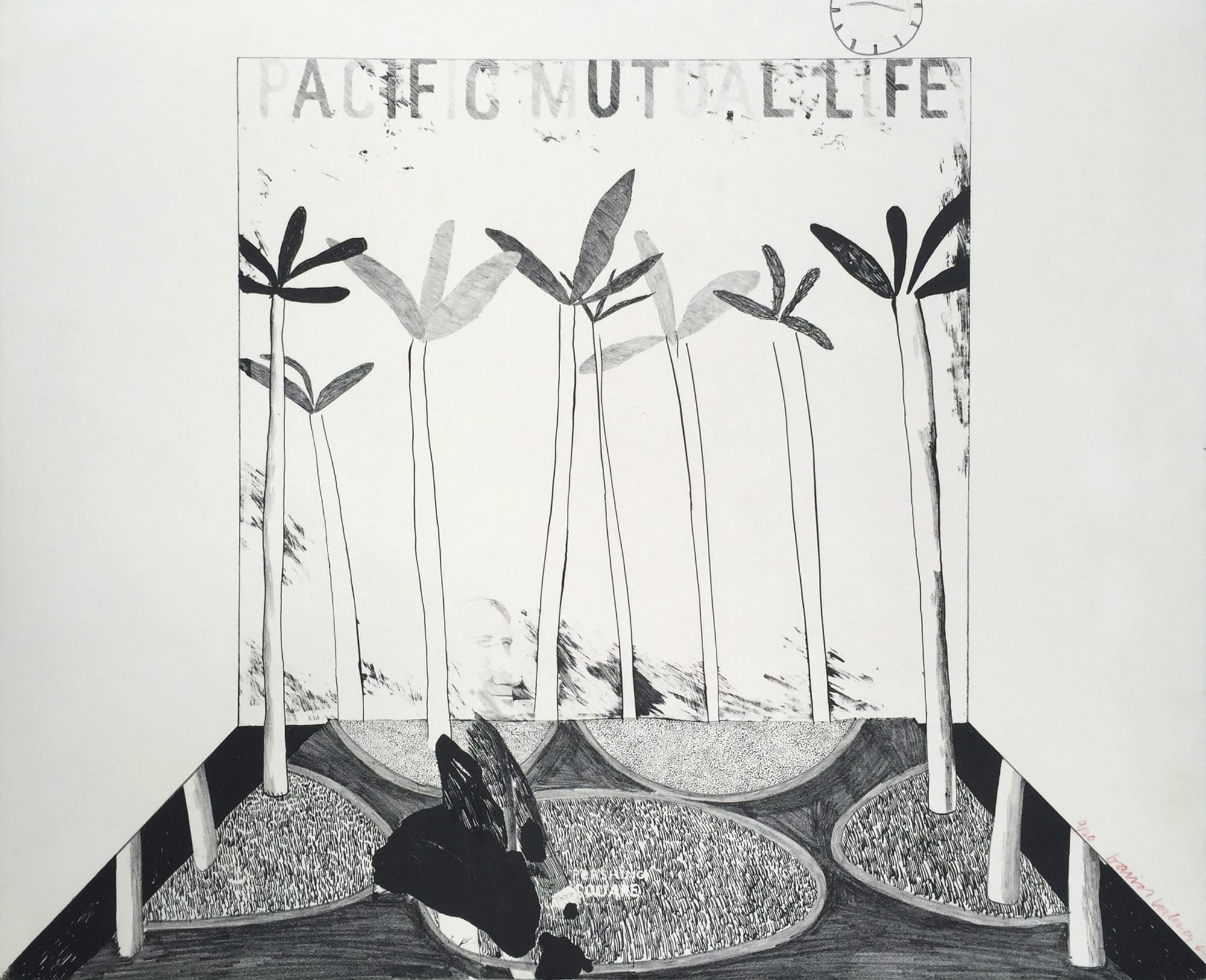 David Hockney (b. 1937), Pacific Mutual Life, 1964