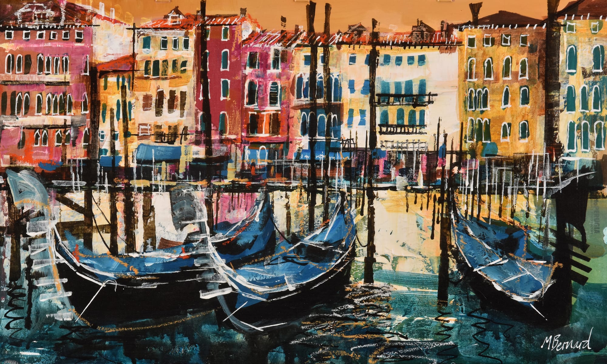 Mike Bernard, GONDOLAS, GRAND CANAL, VENICE, 2021