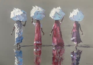 Patrick Gibbs, FOUR WOMEN CARRYING LARGE LOADS, GUJARAT, 2021