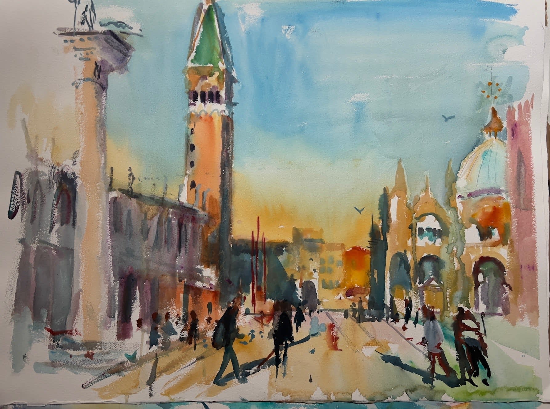 Sophie Walbeoffe, SUNLIT SPLENDOUR, ST MARK'S SQUARE AND THE CAMPANELLI