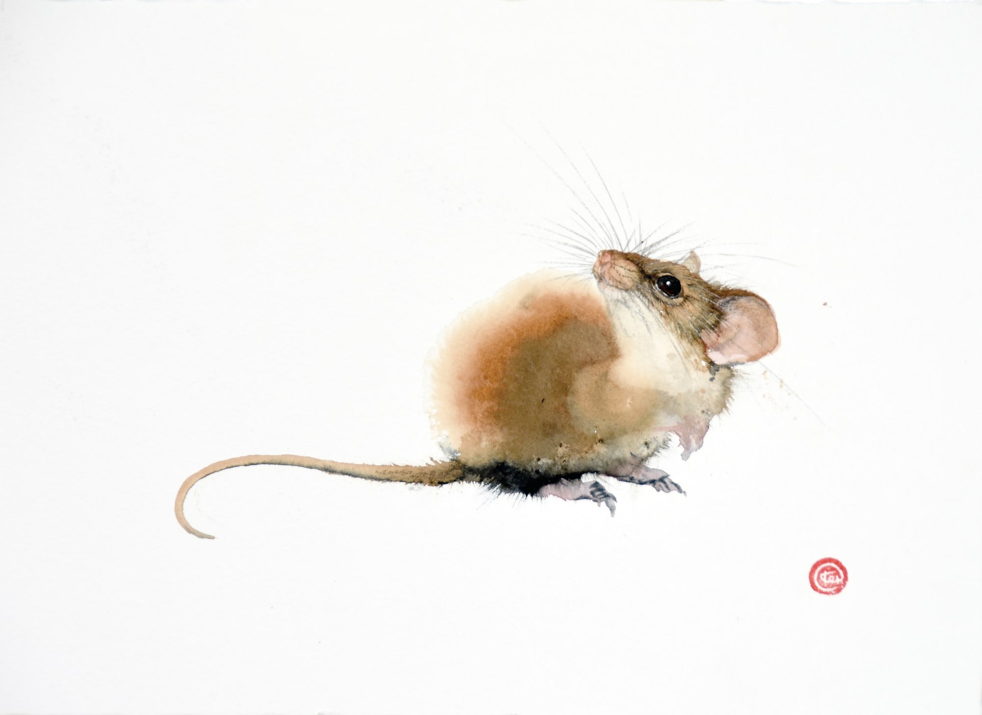Karl Martens, WOOD MOUSE (Unframed), 2022