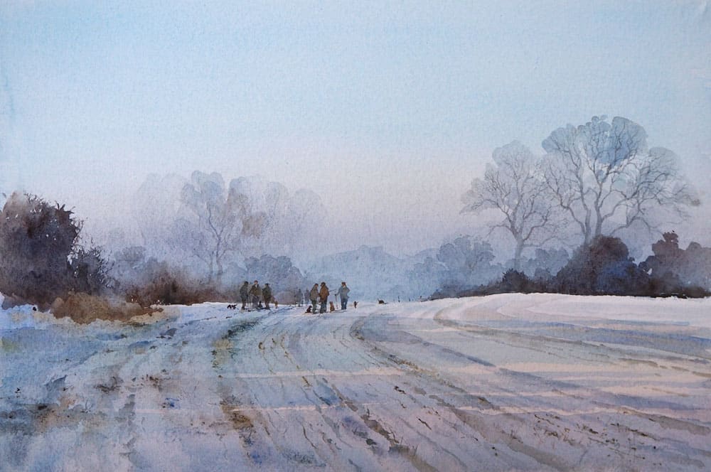 David Howell, BEATERS IN THE SNOW AT STEARSBY