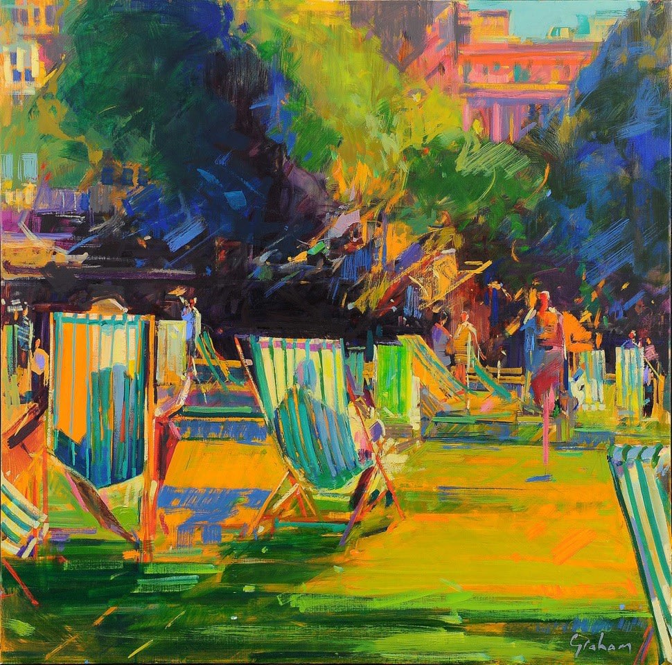Peter Graham, DECKCHAIRS AT GREEN PARK