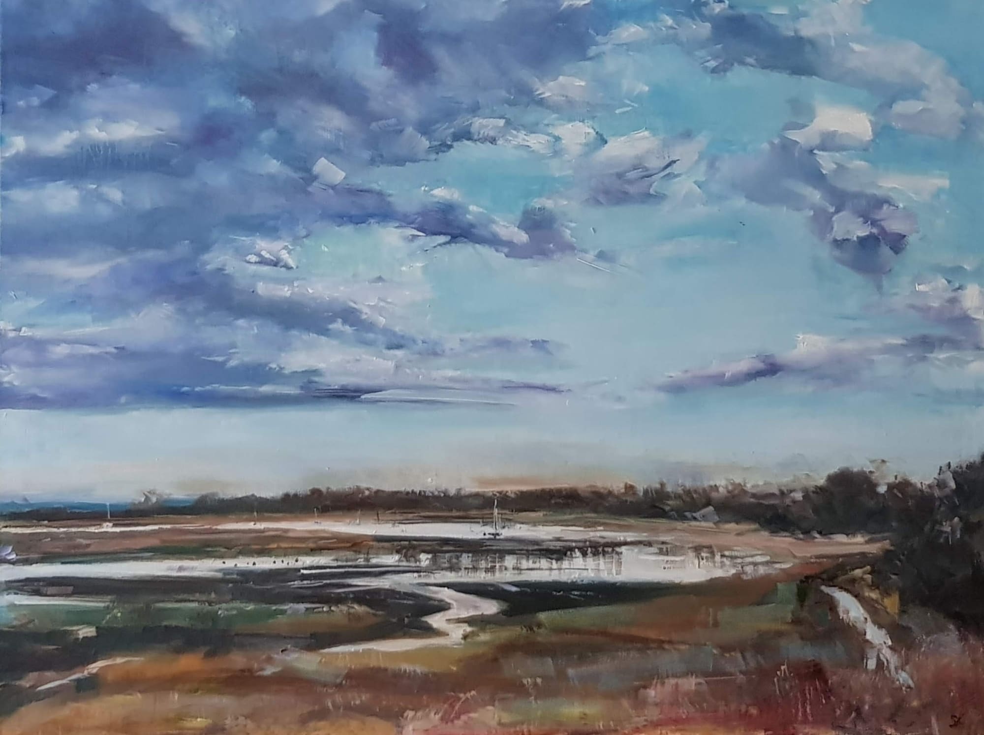 Stephen Kinder, ESTUARY WITH CLOUD CLEARING
