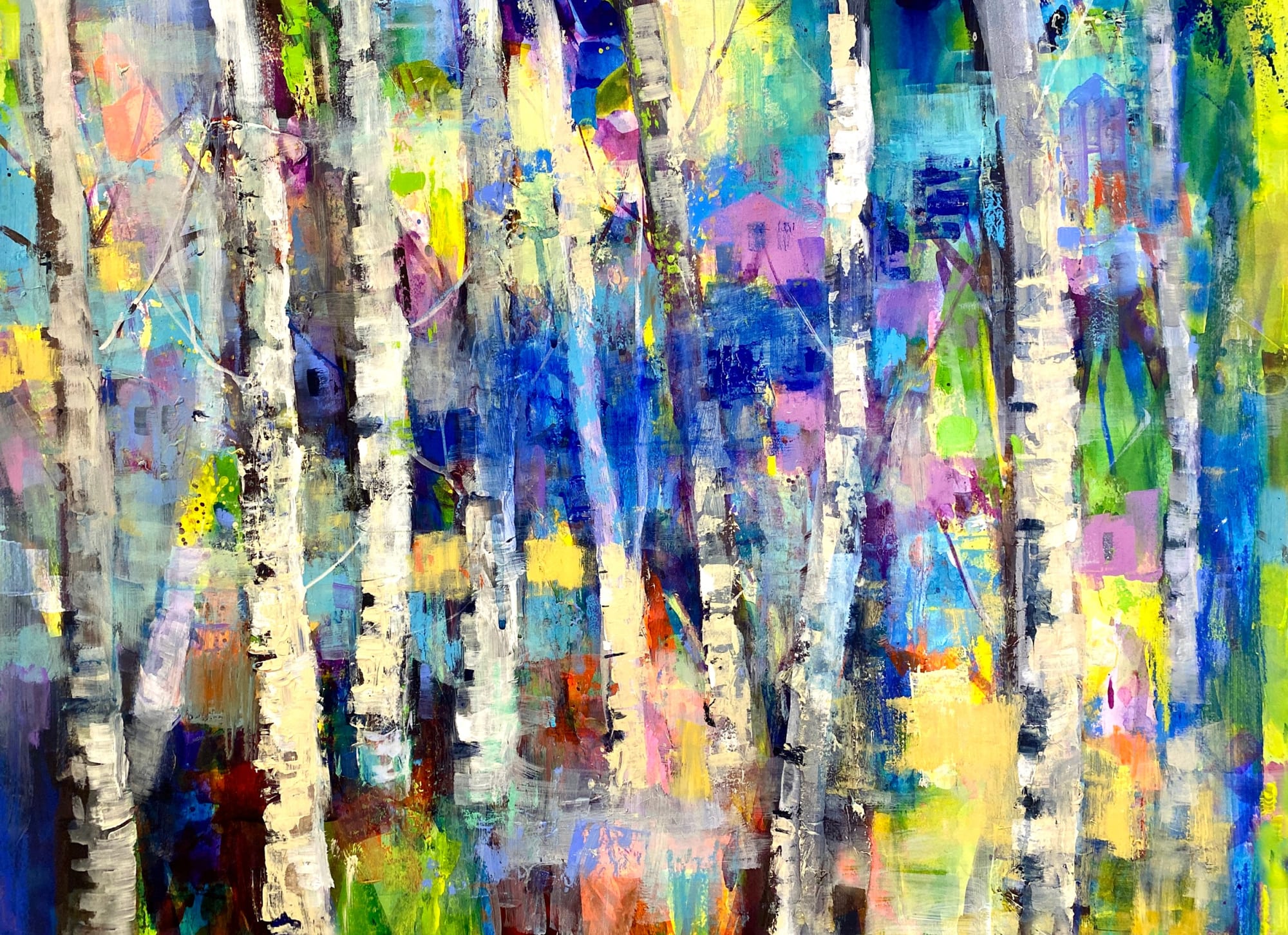 Soraya French, BIRCHES IN TWILIGHT