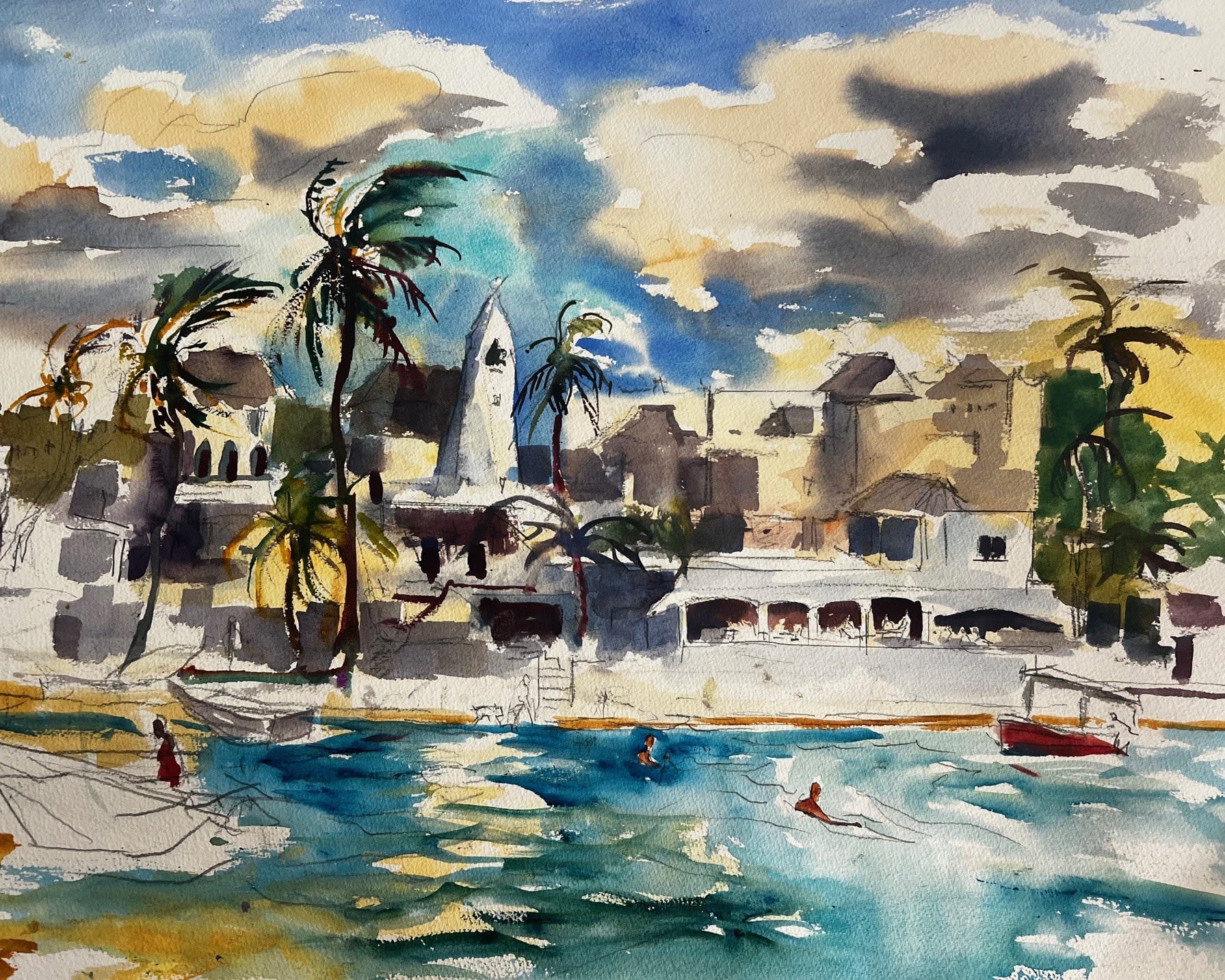 Sophie Walbeoffe, THE SWIMMERS, PEPONI HOTEL, LAMU ISLAND