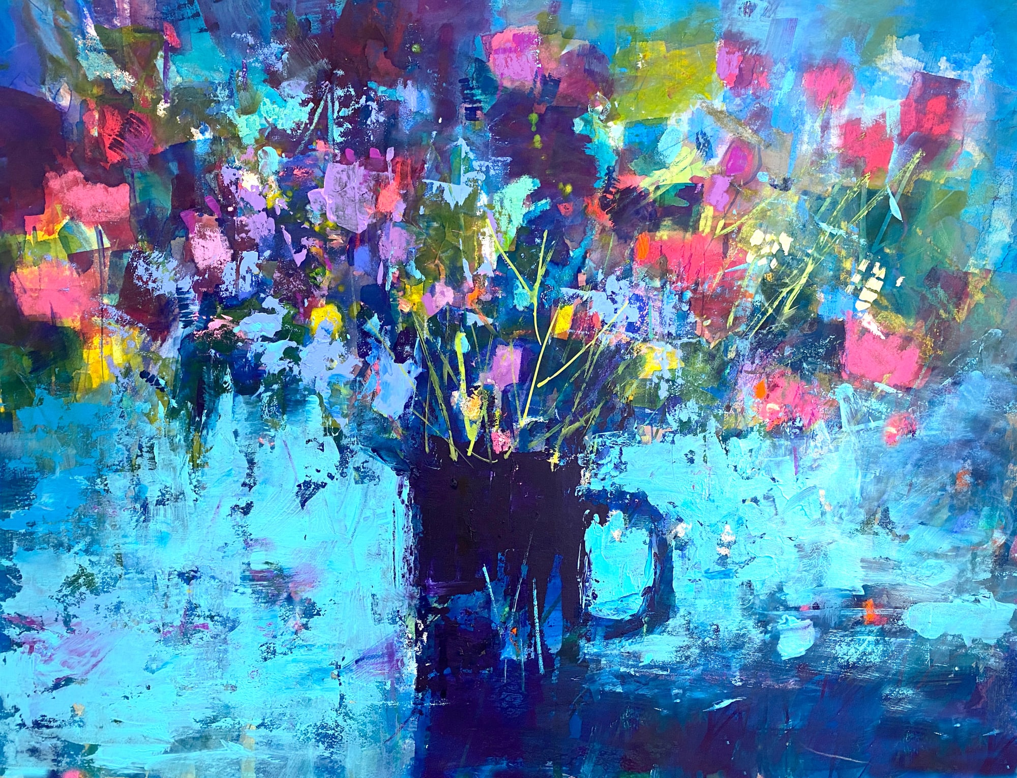 Soraya French, PINK AND PURPLE FLOWERS